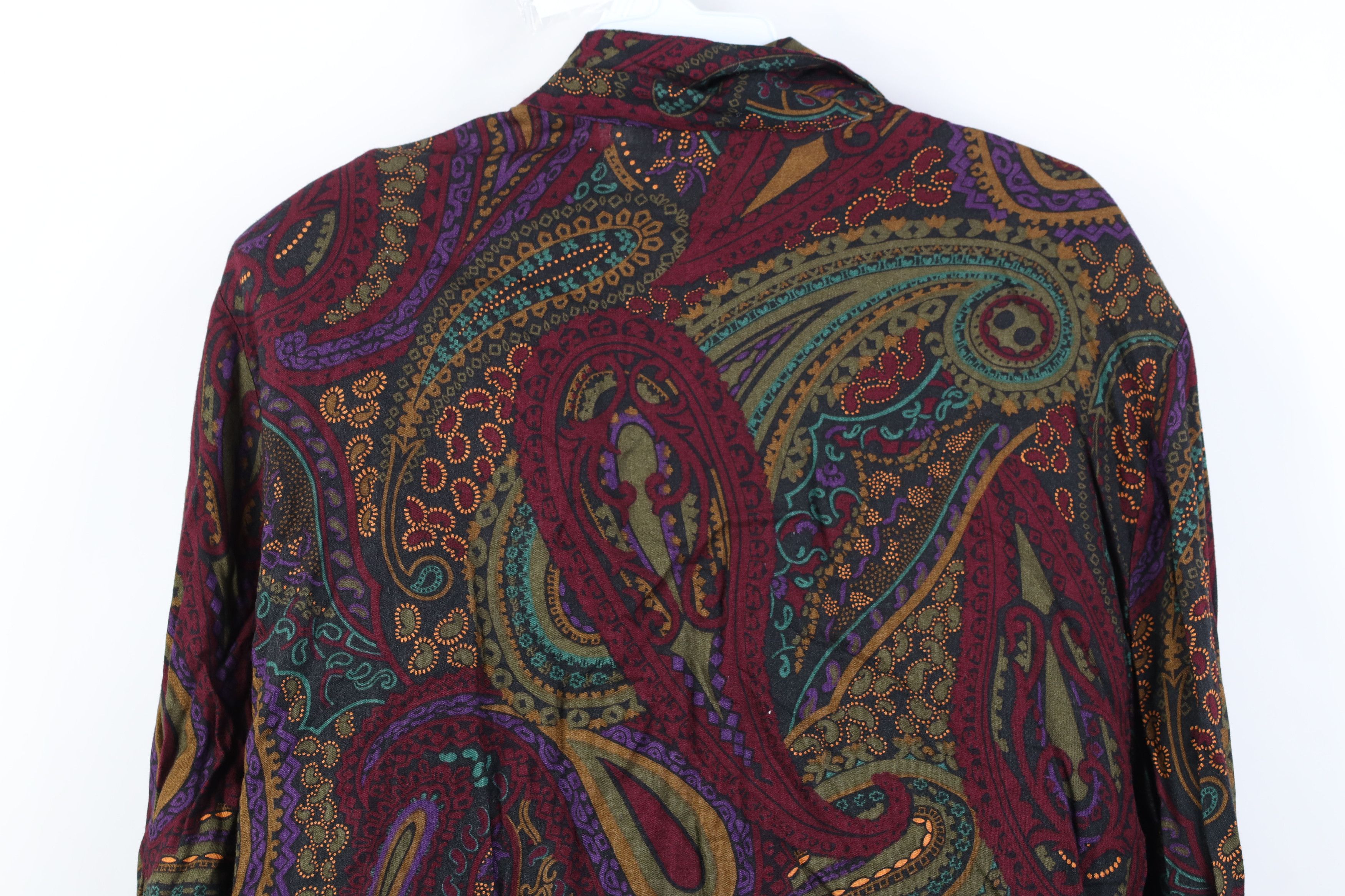 Vintage Vintage 90s Streetwear Gabardine Paisley Blazer Jacket USA Size 3XL / US 20-22 - 11 Thumbnail