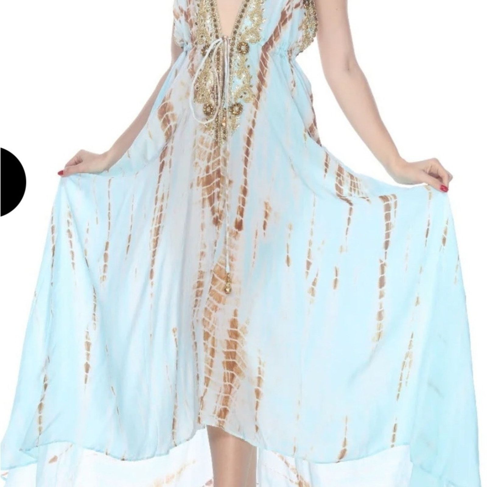 Other Manish Vaid Designer Luxury Chic Backless Blue dress size XS Size XS / US 0-2 / IT 36-38 - 3 Thumbnail
