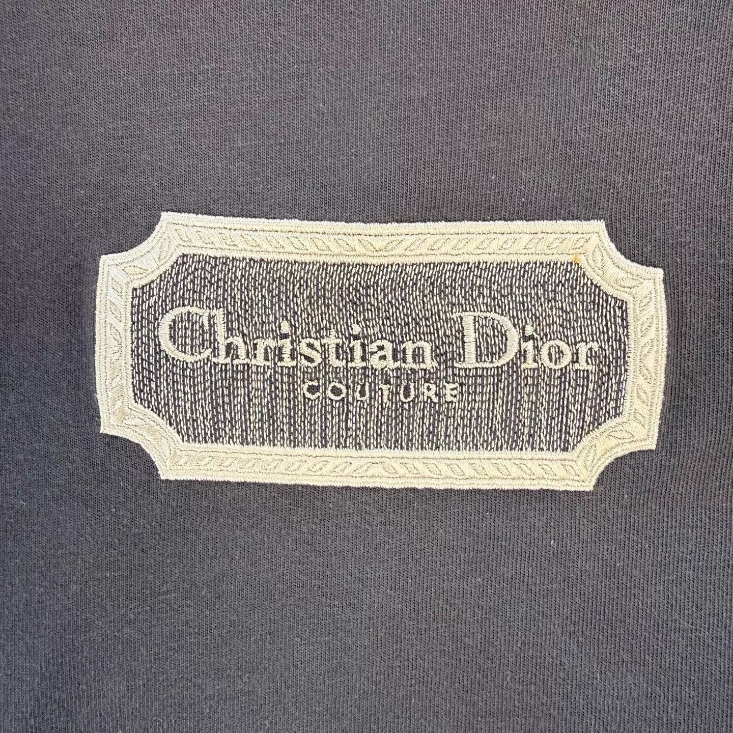 Dior Dior 25 CD Logo Embroidered Crew Cotton Tee Charcoal M Size US M / EU 48-50 / 2 - 3 Thumbnail