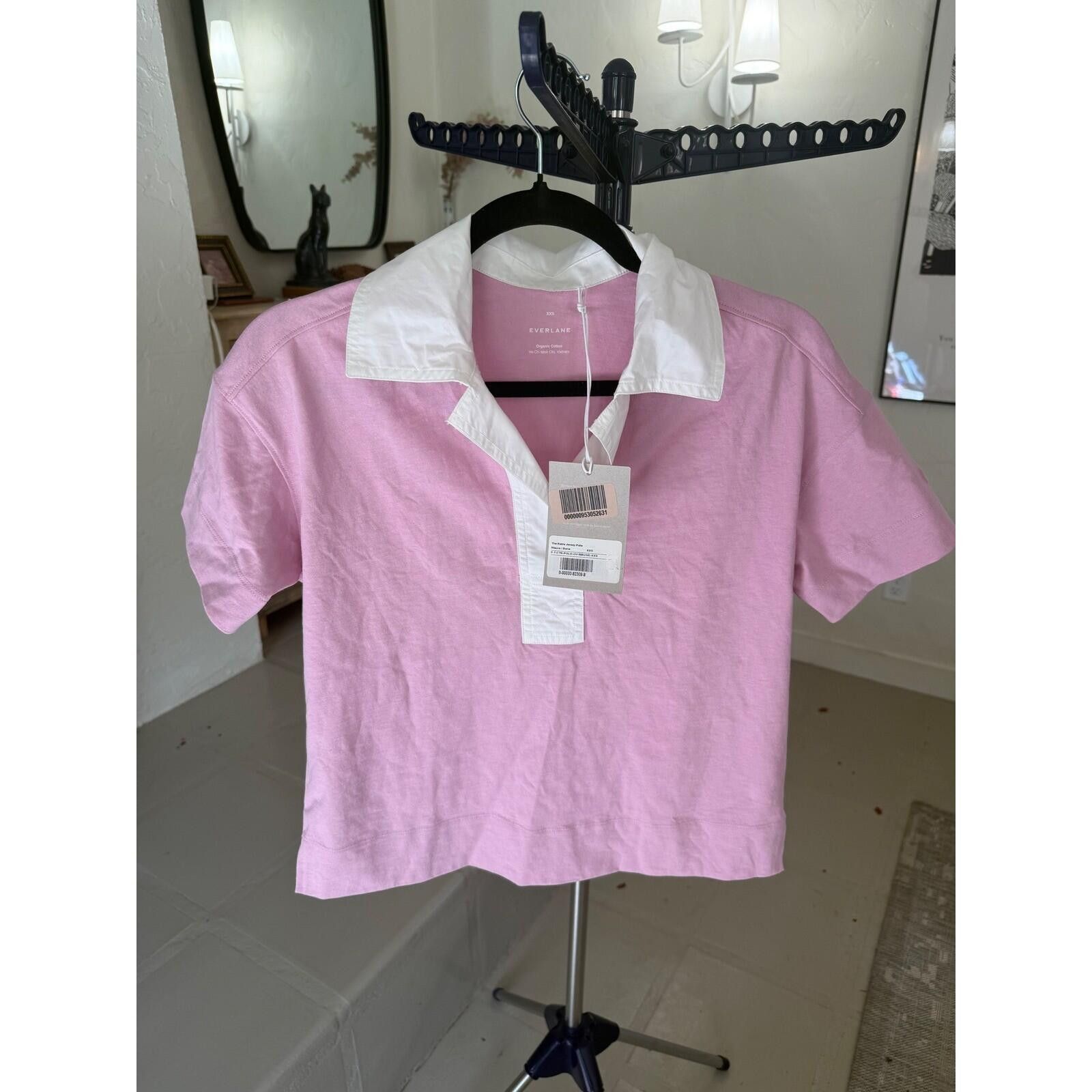 Everlane Everlane Retro Polo Mauve Organic Cotton Top XXS-S Size XS / US 0-2 / IT 36-38 - 2 Thumbnail