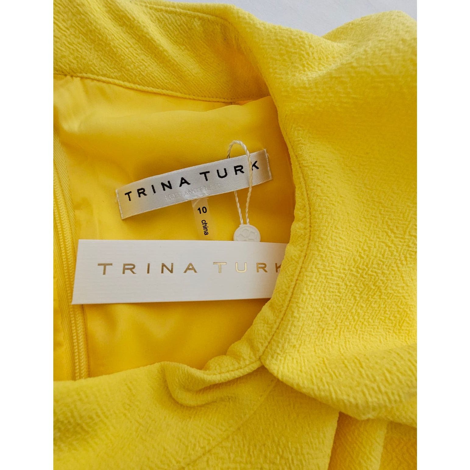 Trina Turk TRINA TURK Yellow Halter Ruffle Neck Knee Length Dress 10 Size L / US 10 / IT 46 - 11 Thumbnail