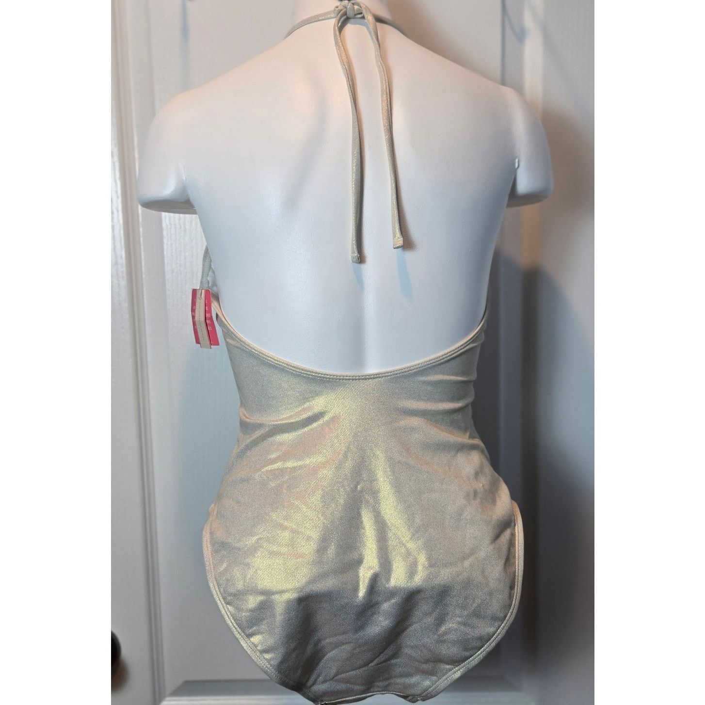 Other NWT Uncommon Sense Women One Piece Beige Shimmer Swim sz M Size ONE SIZE - 2 Thumbnail