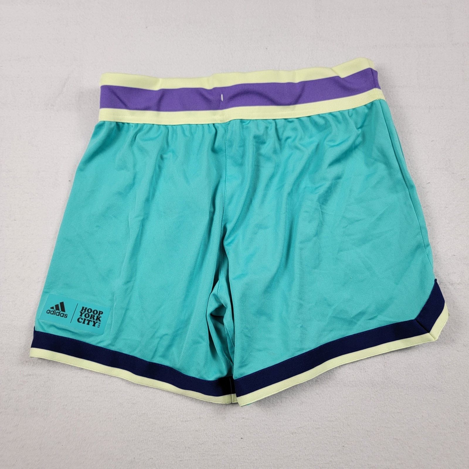 Adidas Adidas Women's Teal Hoop York City Shorts - Size M (830) Size 30" / US 8 / IT 44 - 2 Thumbnail