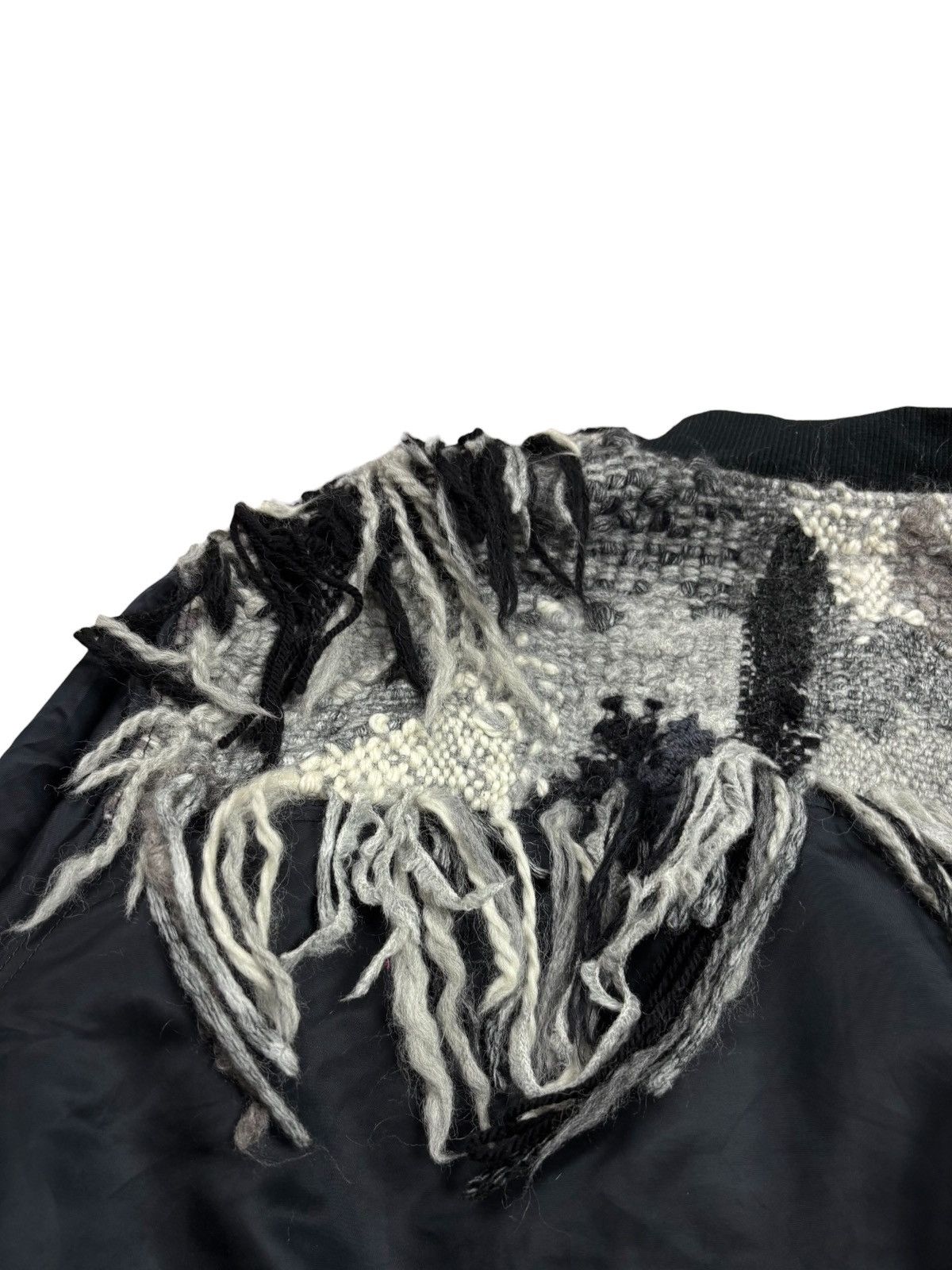Japanese Brand FW/01 Archive Lucy Karuizawa Knitted Patchwork Bomber Jacket Size US L / EU 52-54 / 3 - 8 Thumbnail