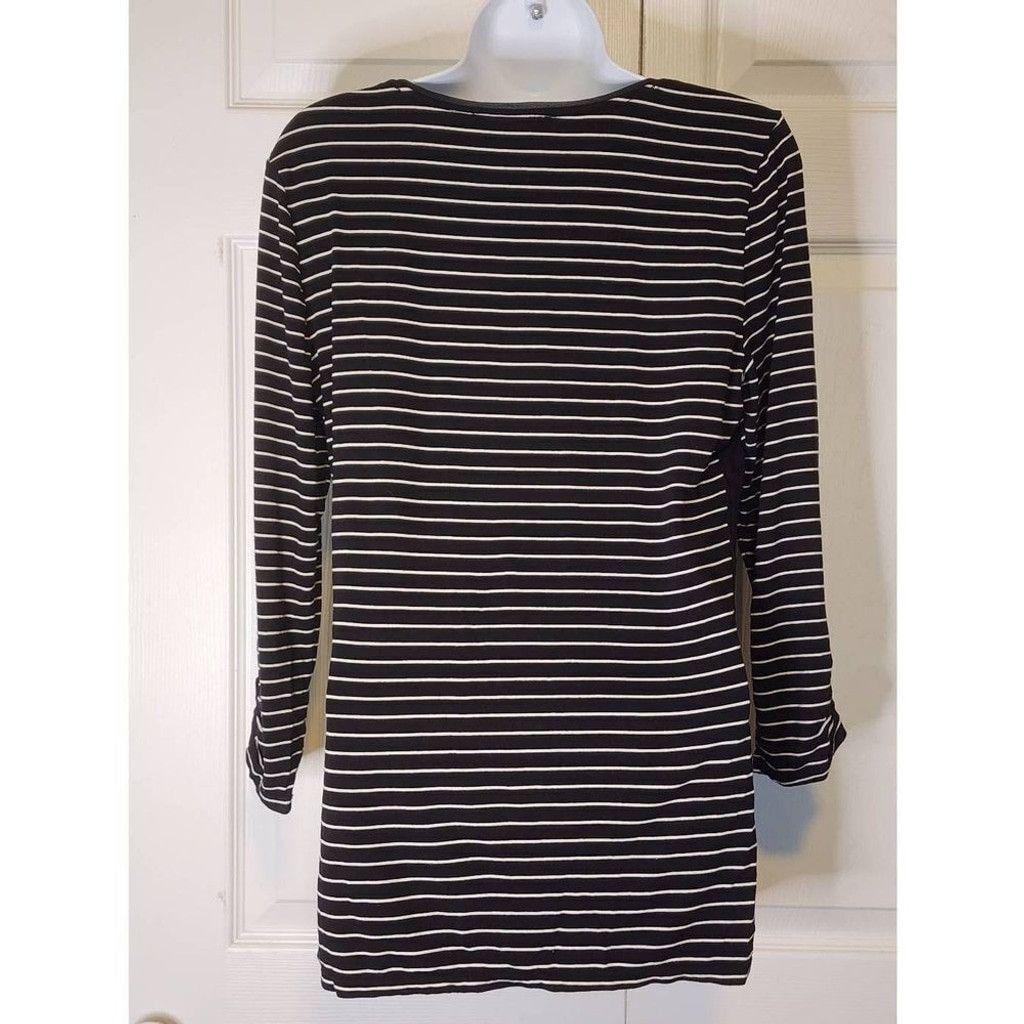 White House Black Market White House Black Market Striped Shirt Size L / US 10 / IT 46 - 3 Thumbnail