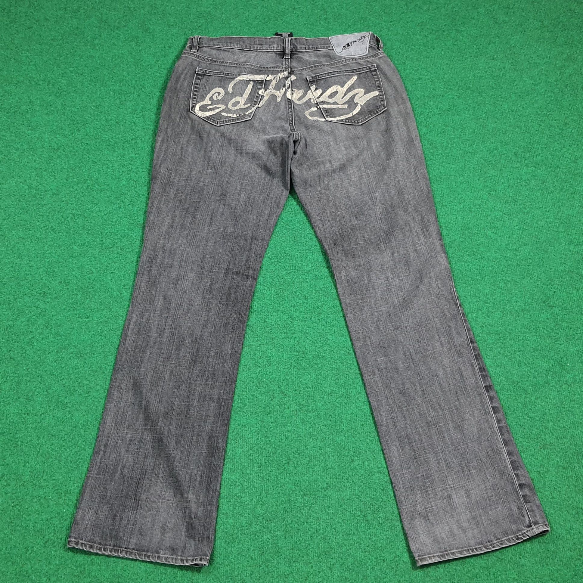 Ed Hardy Vintage Ed Hardy Super Low Rise Cut Jeans C280N22 Size 34" / US 12 / IT 48 - 1 Thumbnail