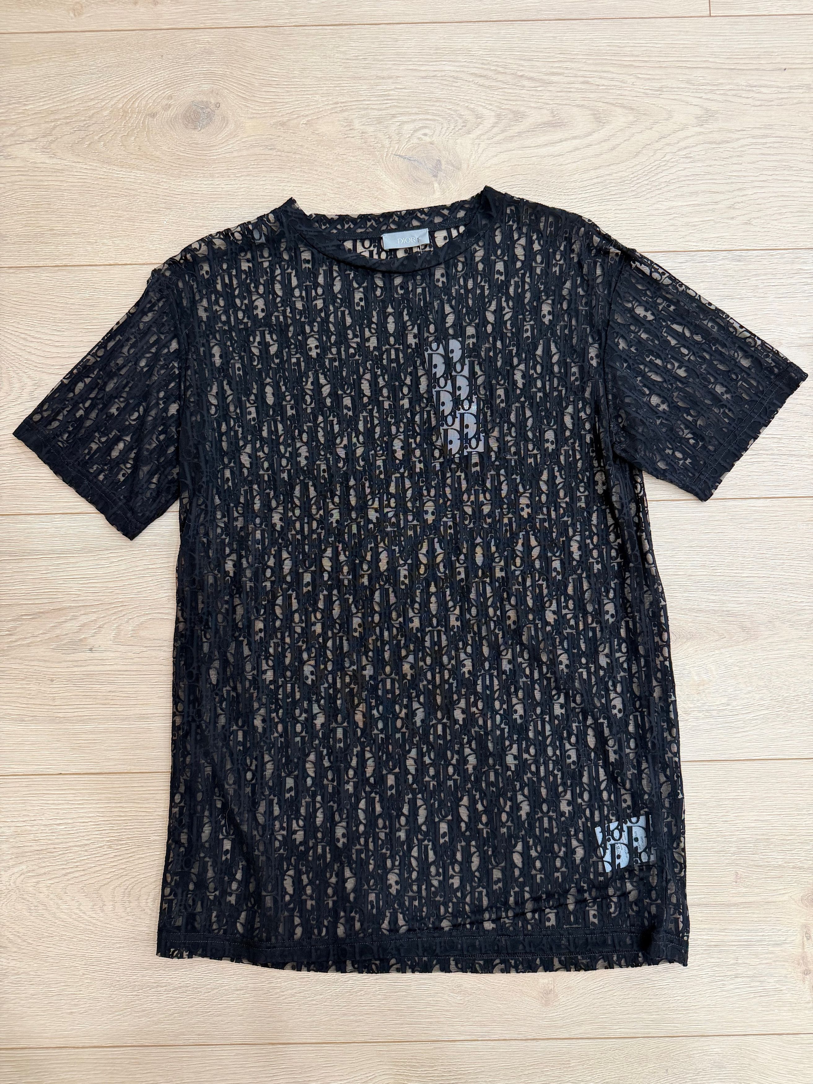 Dior Oblique Logo Sheer Transparent Mesh See Through Shirt XS Size US XS / EU 42 / 0 - 2 Thumbnail