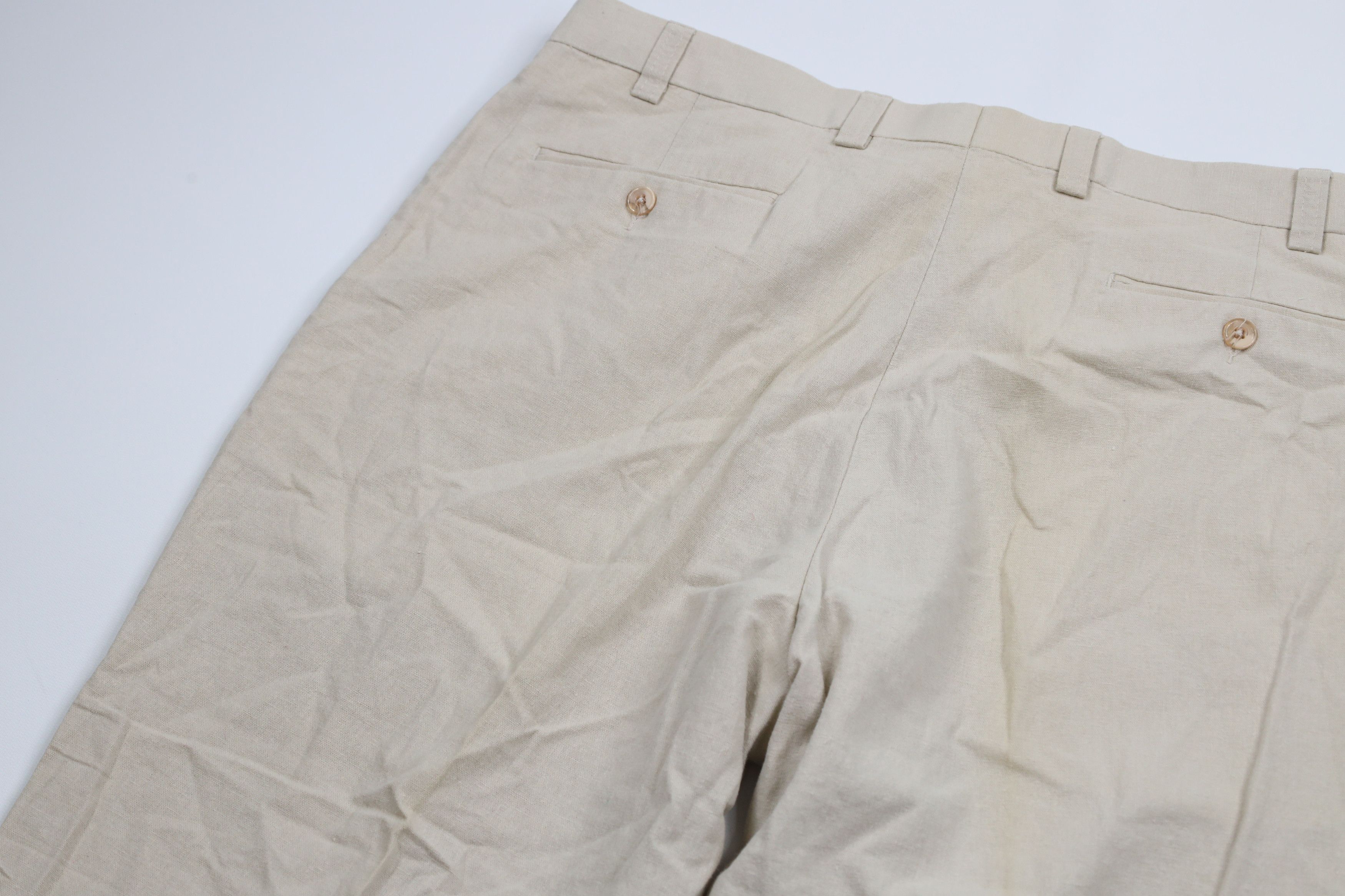 Vintage Vintage 90s Streetwear Linen Blend Wide Leg Chino Pants Size US 36 / EU 52 - 15 Thumbnail