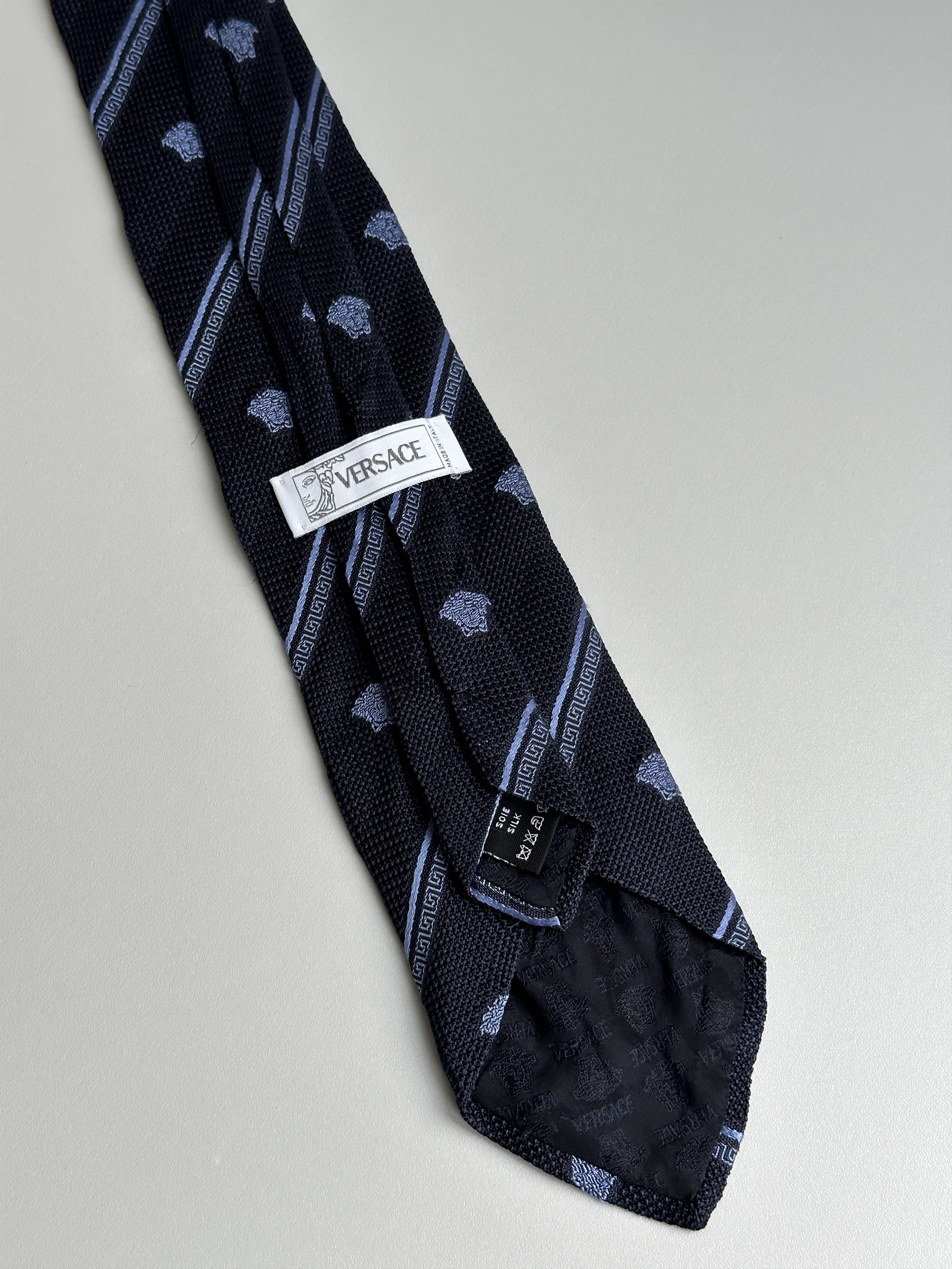 Versace × Versace Jeans Couture Versace Medusa Silk Tie Size ONE SIZE - 3 Thumbnail