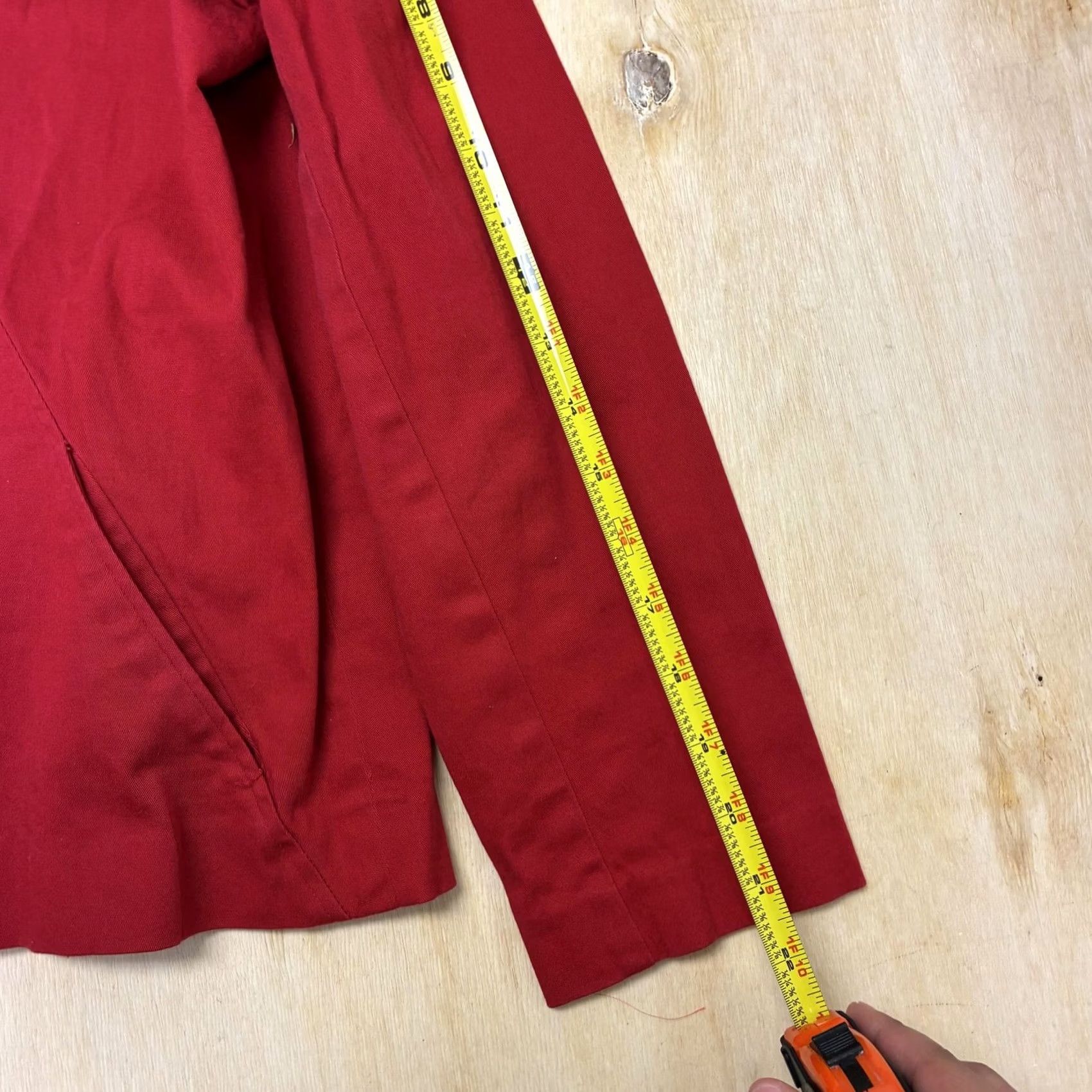 Vintage VINTAGE Joan Leslie Jacket Womens 12 Red Cotton Blend Twill Collared Button Size XL / US 12-14 / IT 48-50 - 6 Thumbnail
