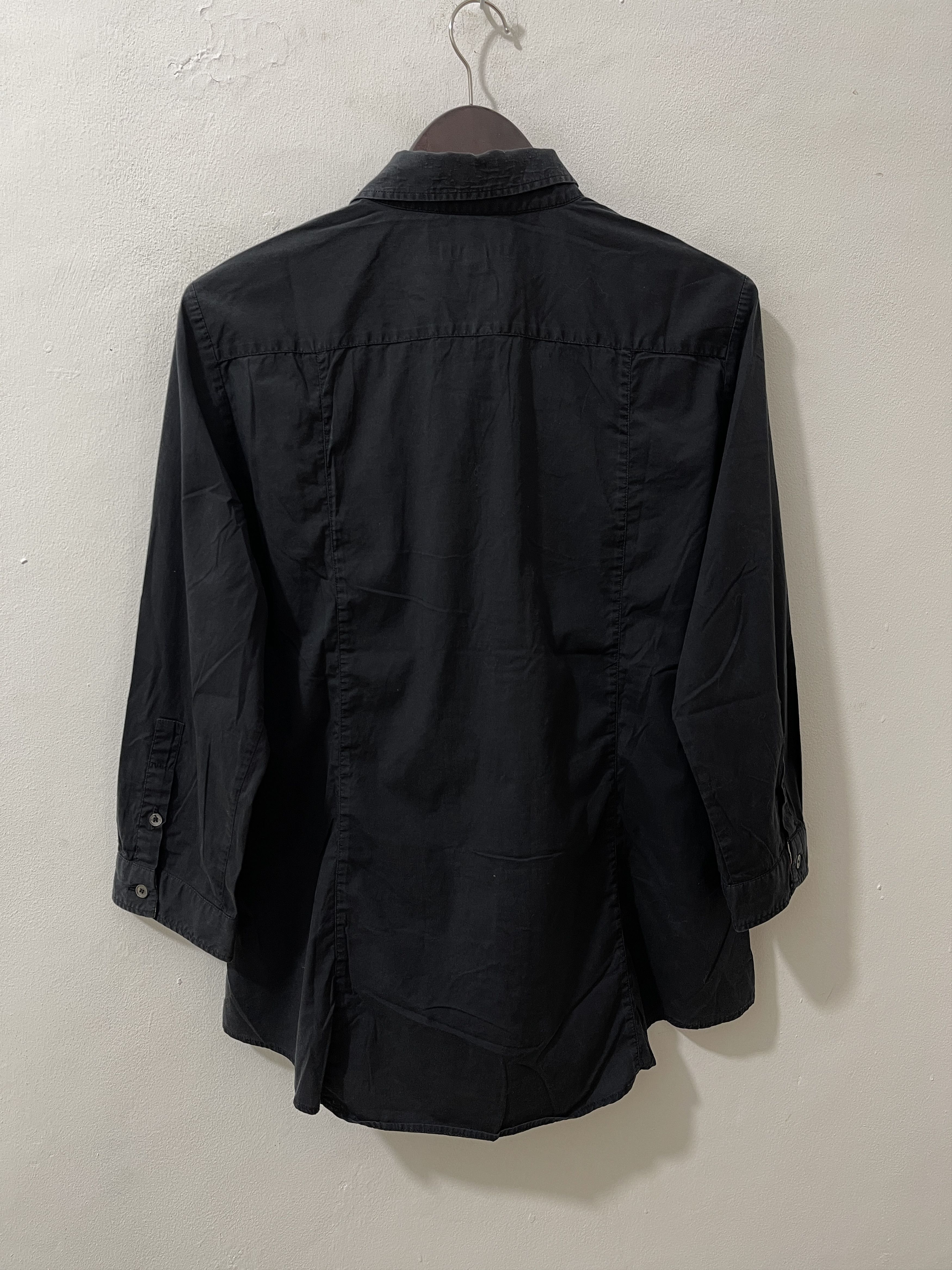 Burberry Vintage Burberry Brit Black Button Up Shirts Size US XL / EU 56 / 4 - 7 Thumbnail