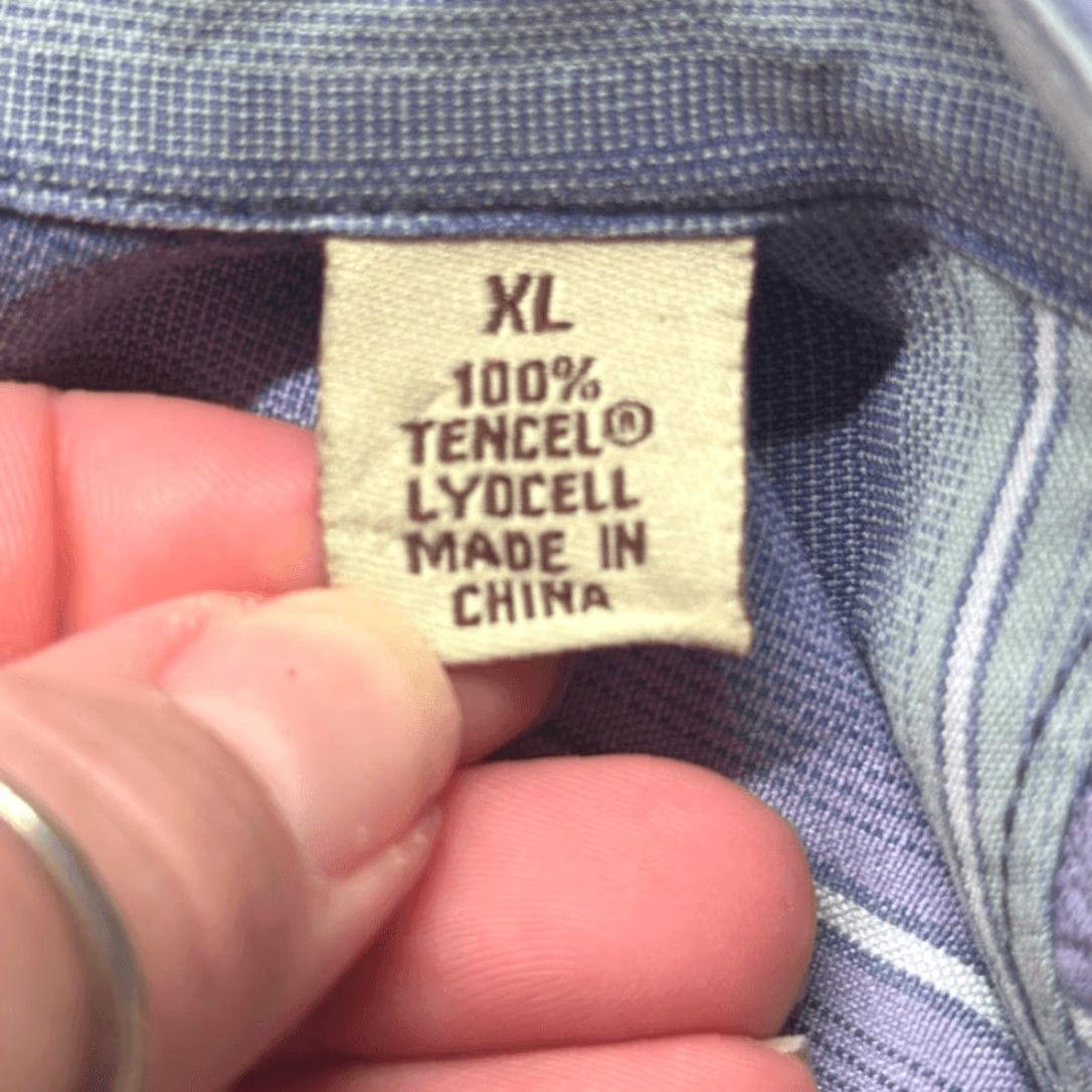 Tommy Bahama VINTAGE Tommy Bahama Shirt XL Men Long Sleeve Purple Blue Striped 100% Tencel Lyocell Button-Up Size US XL / EU 56 / 4 - 5 Thumbnail