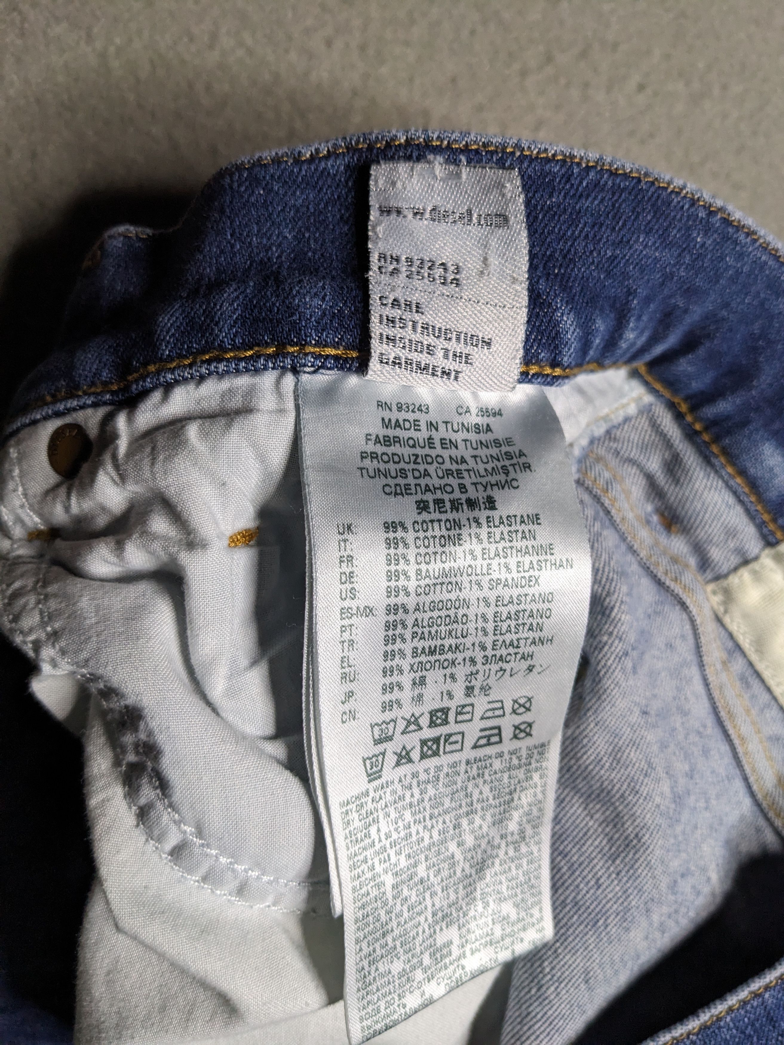 Diesel Diesel D-STRUKT Jeans 36x30 Slim Blue Denim Distressed Italy Size US 36 / EU 52 - 13 Thumbnail