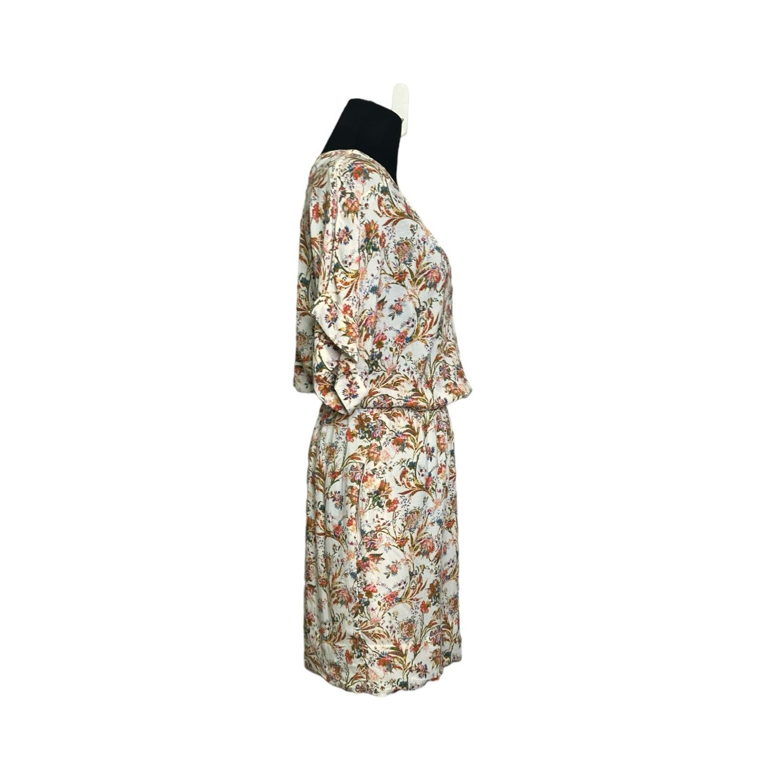 Zara Zara orange green floral summer mini dress size Small Size S / US 4 / IT 40 - 11 Thumbnail