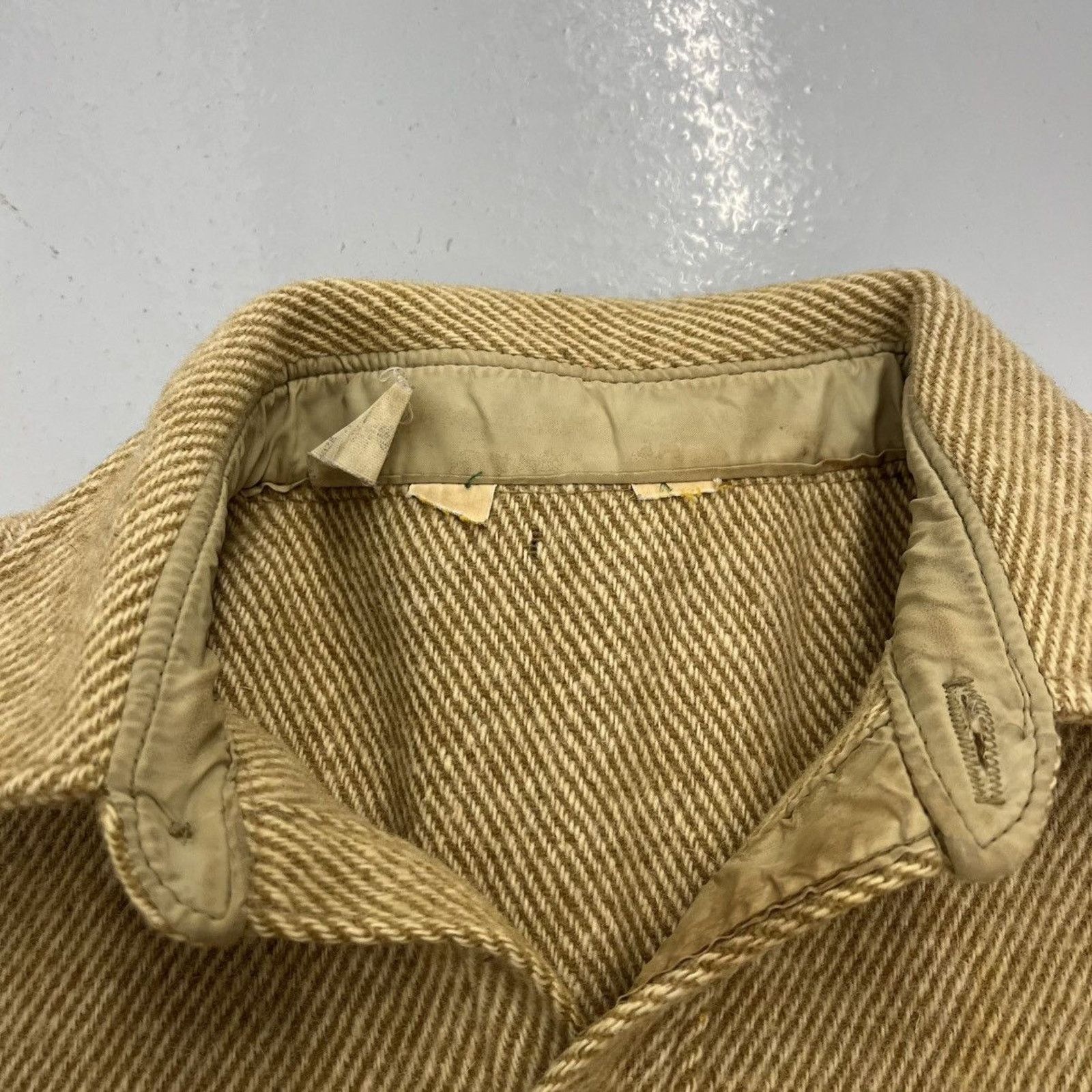 Woolrich Woolen Mills Vintage 60s Woolrich Beige Wool Heavy Shirt Jacket Size US XL / EU 56 / 4 - 4 Thumbnail