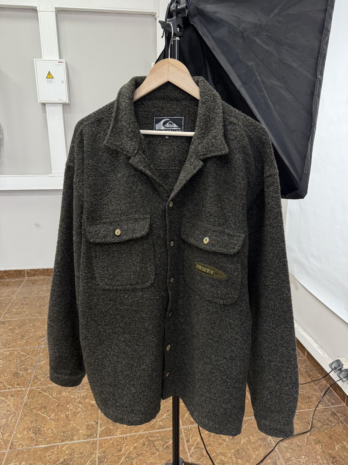 Quiksilver 🇺🇸 Vintage 90s Quiksilver Wool Jacket Surfing Skateboarding Size US XL / EU 56 / 4 - 1 Thumbnail