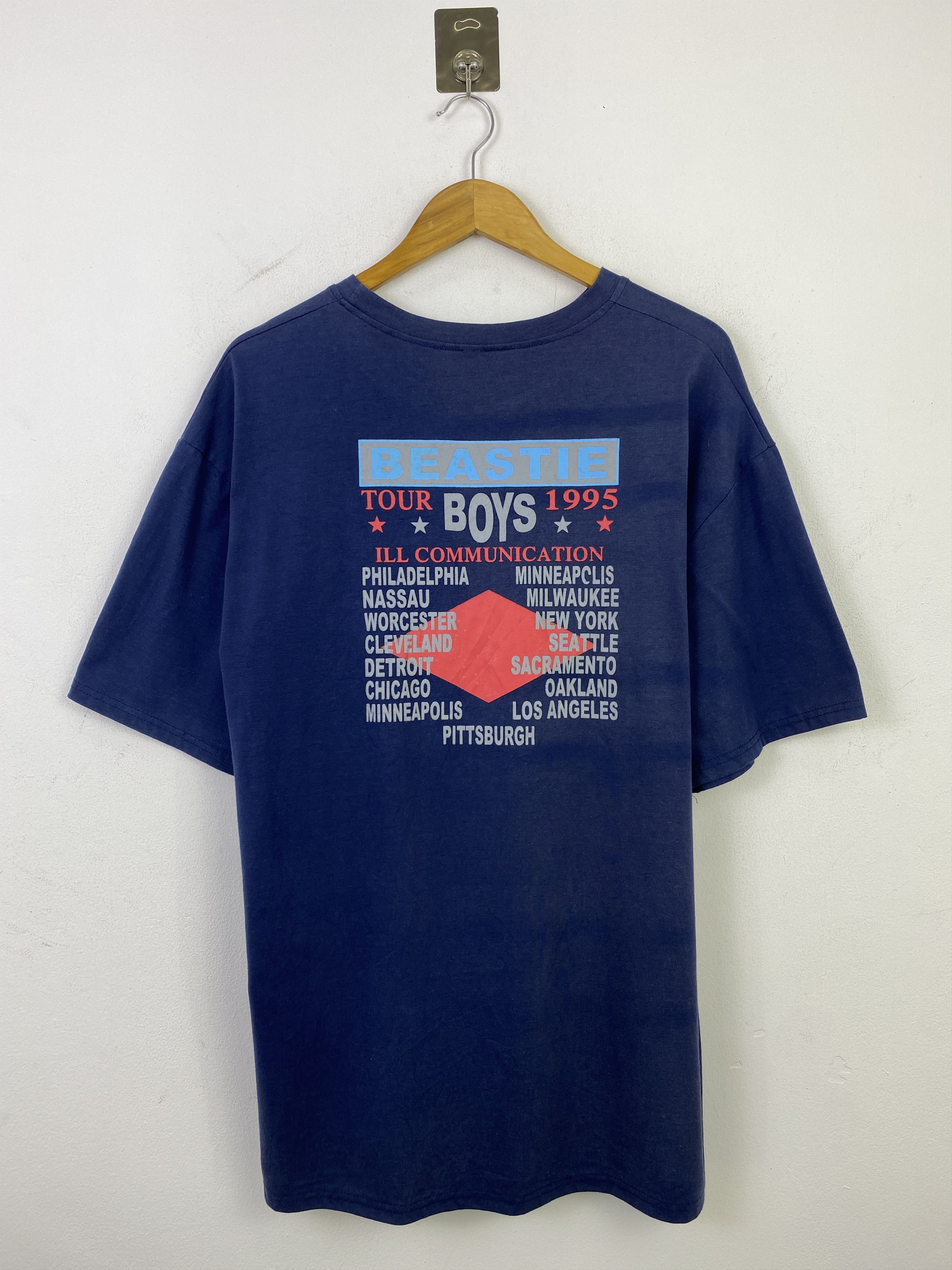Band Tees Vintage 90s Beastie Boys Communication Tour Shirt TA0724 Size US XL / EU 56 / 4 - 3 Thumbnail