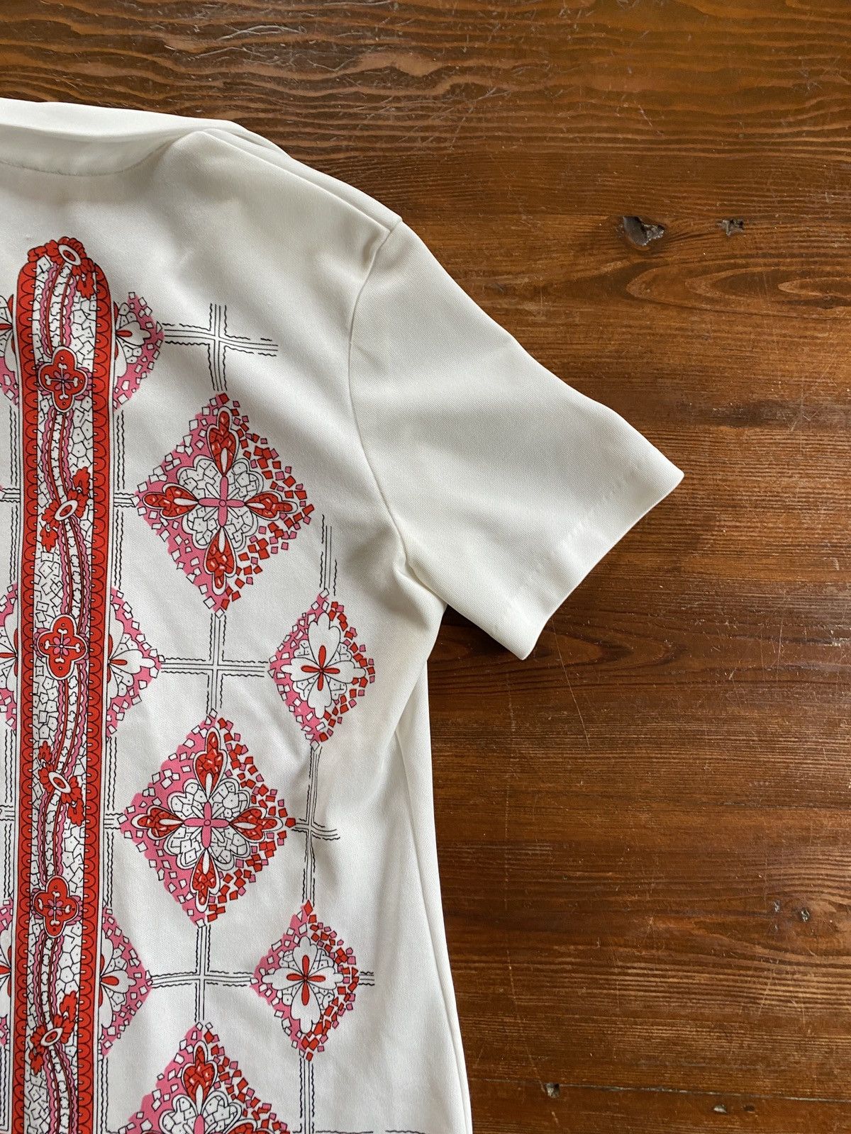 Retrofit × Vintage Vintage 60’s Smartique Stain Glass Pattern Poly Button Up Size L / US 10 / IT 46 - 11 Thumbnail
