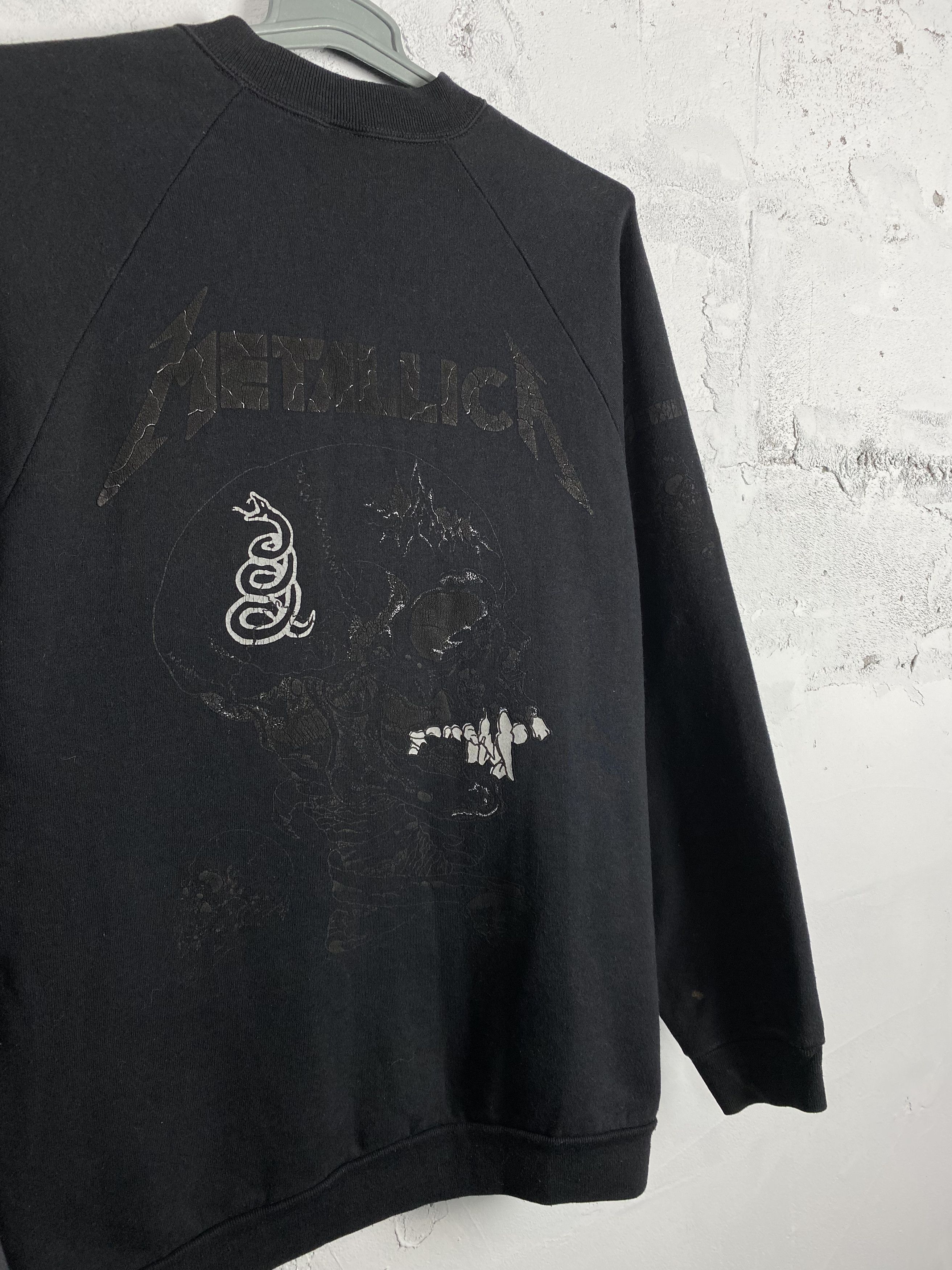 Metallica × Vintage Vintage 1991 Rare Metallica Black Album Sweatshirt Size US XL / EU 56 / 4 - 1 Thumbnail