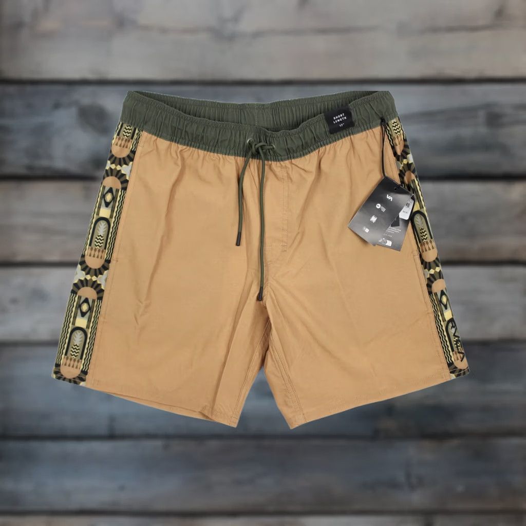 RVCA RVCA Men’s Apex Elastic Board Shorts Size S Small Camel Brown Size US 29 - 1 Thumbnail