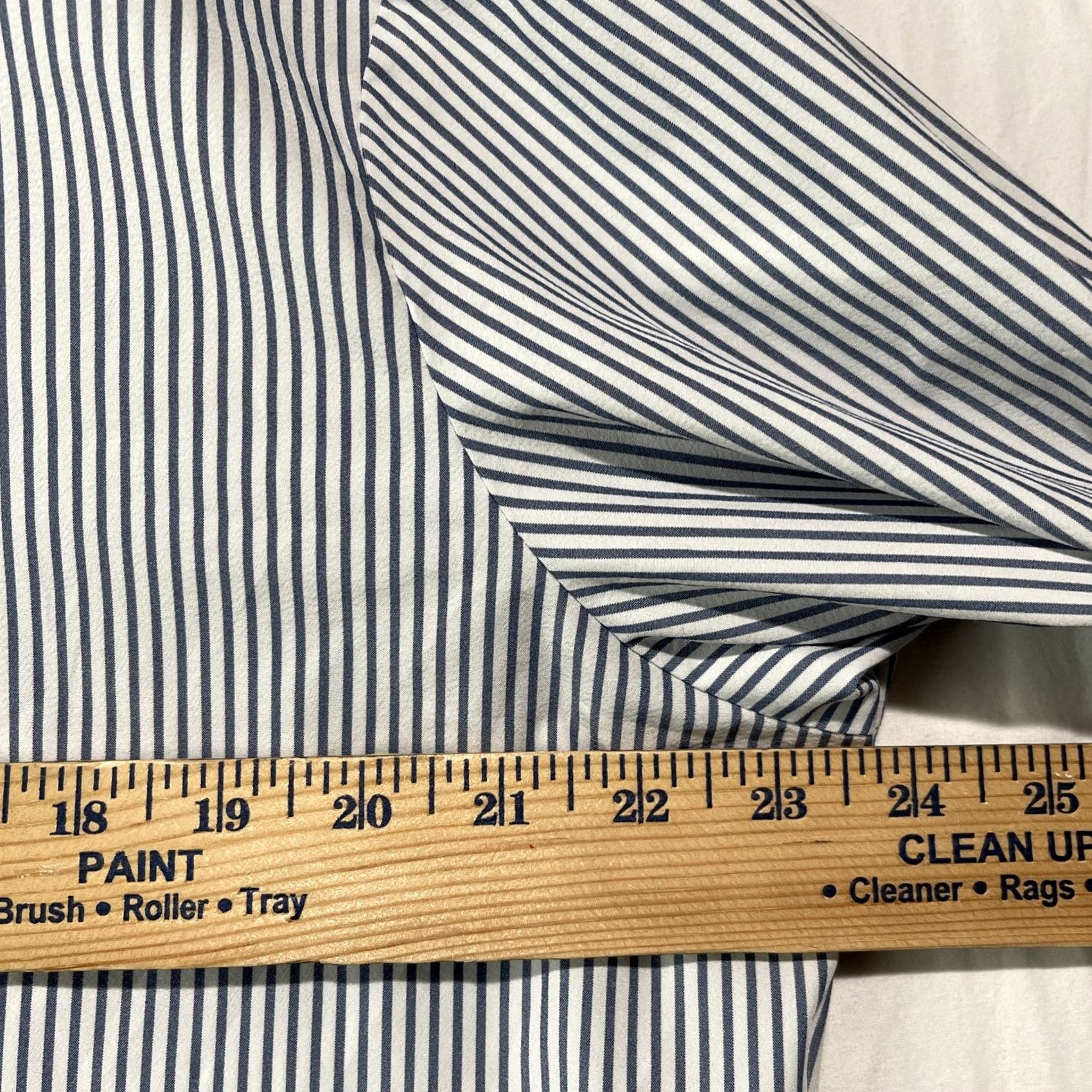 Mizzen+Main Mizzen+Main Shirt Mens XL Blue Button Up Striped Leeward Trim Fit Leeward Striped Size US XL / EU 56 / 4 - 7 Thumbnail