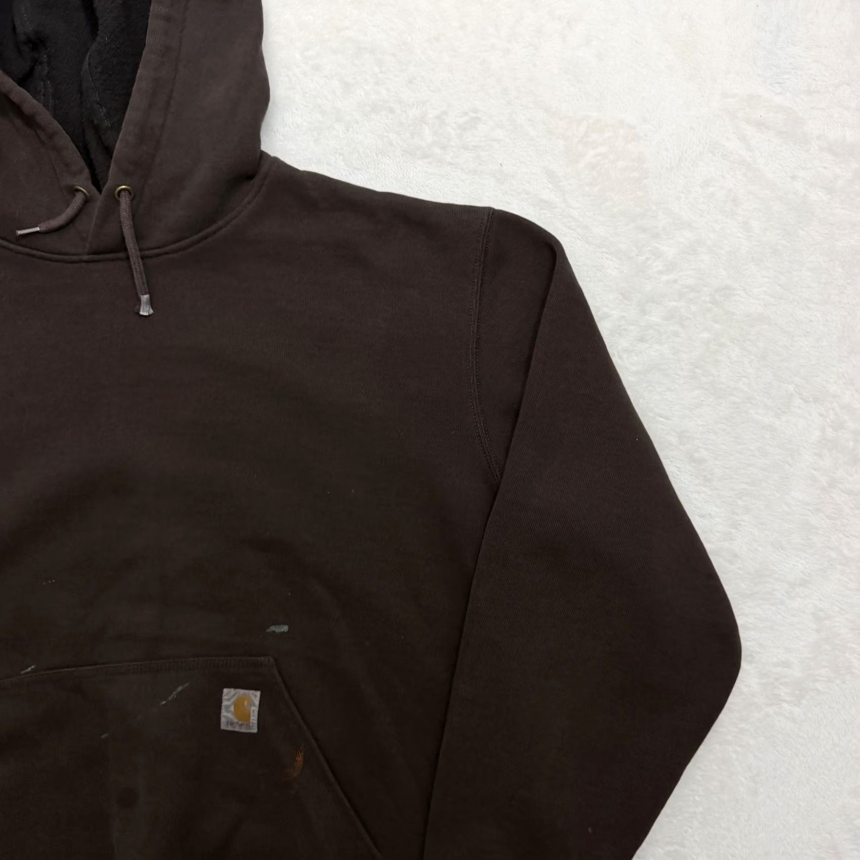 Carhartt Carhartt Hoodie Mens XL Brown Fleece Pullover Workwear Reg Fit Knit Sweatshirt Logo Pockets Size US XL / EU 56 / 4 - 3 Thumbnail