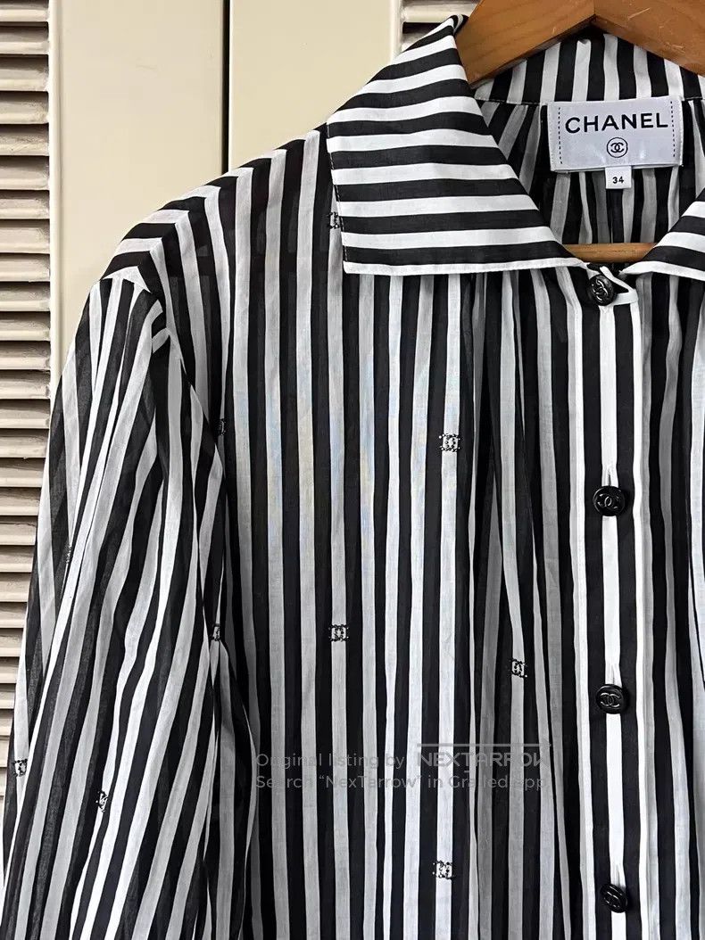 Chanel Chanel 24M striped cake dress shirt Size XXS / US 00 / IT 34 - 4 Thumbnail