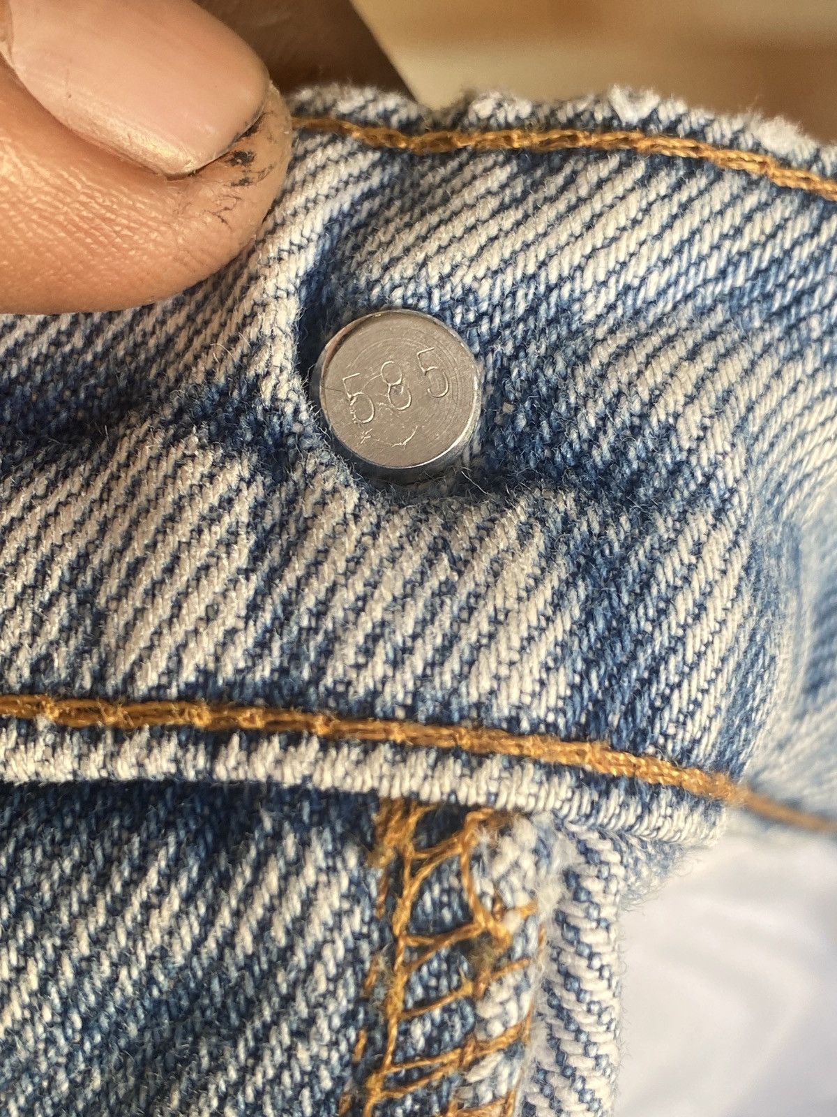 Levi's Vintage Clothing × Vivienne Westwood Vintage levis y2k Lot585 orange tab skinny denim Size US 31 - 12 Thumbnail