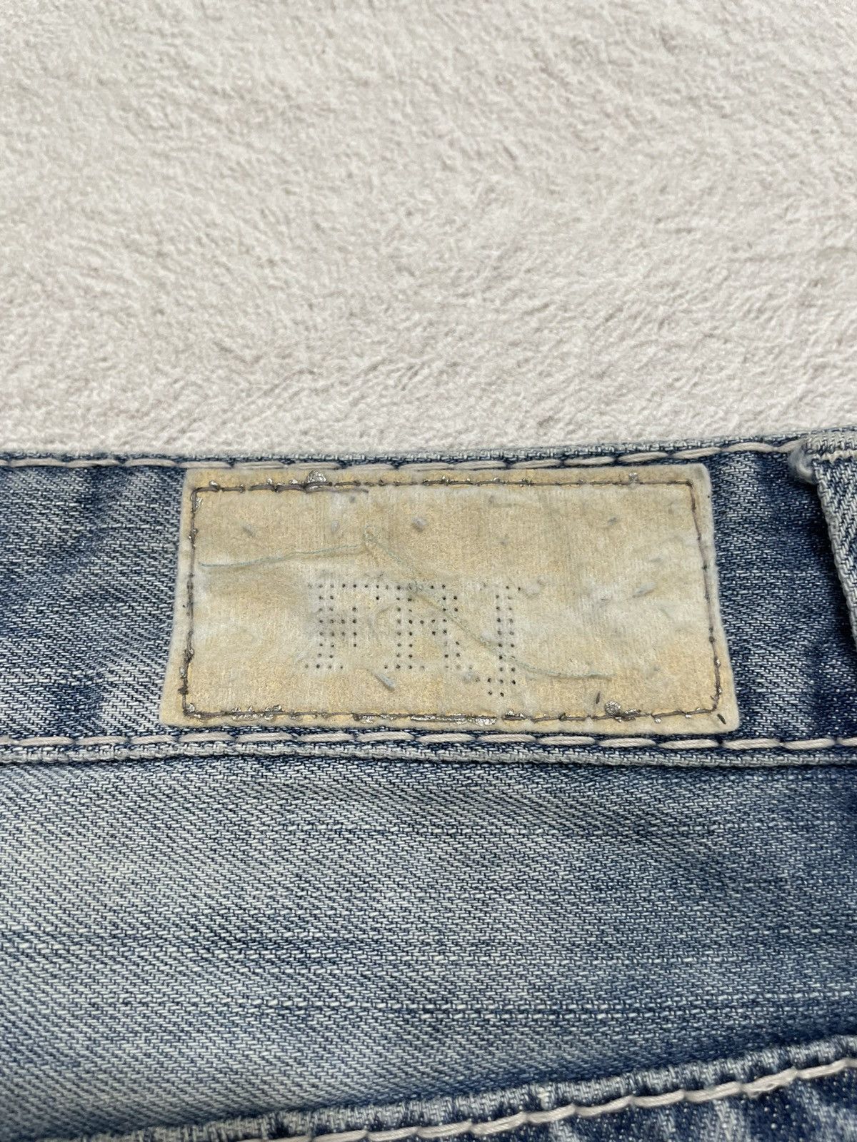 Japanese Brand FRJ Light Blue Washed Jeans Size US 30 / EU 46 - 11 Thumbnail