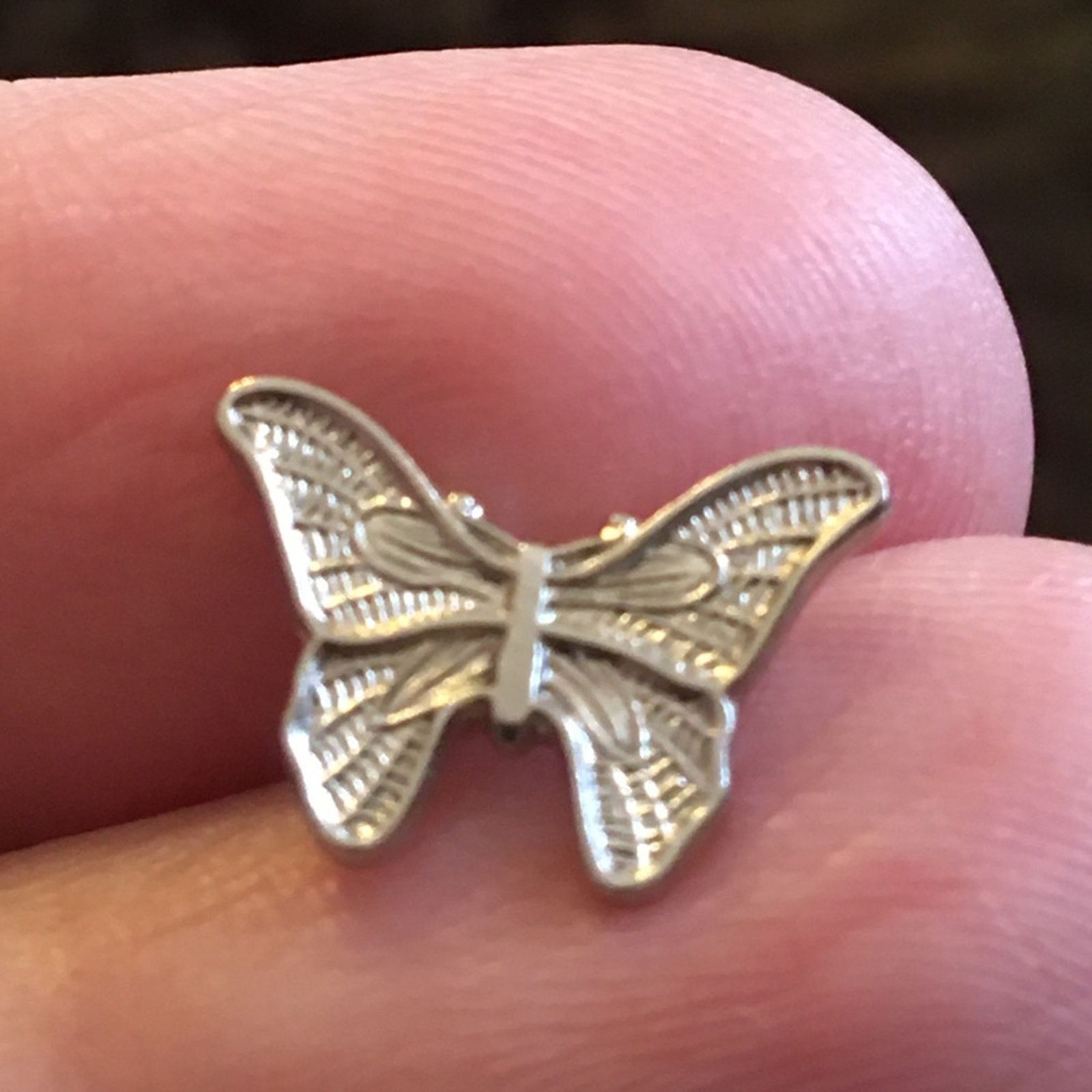 Vintage Vintage Ballou silver plated butterfly tie tac pin Size ONE SIZE - 5 Thumbnail