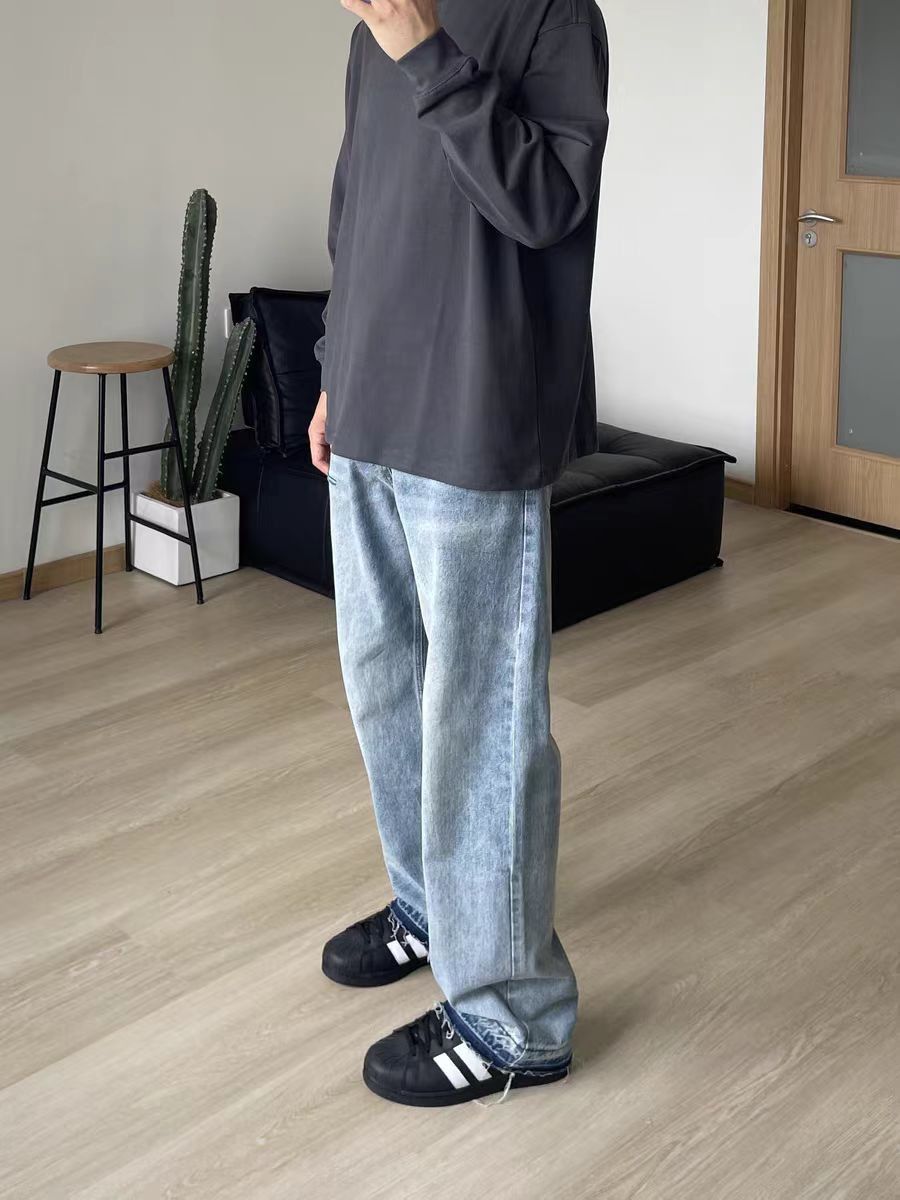 Japanese Brand × Vintage Vintage Washed and Aged Striped Blue Jeans Size US 34 / EU 50 - 2 Thumbnail