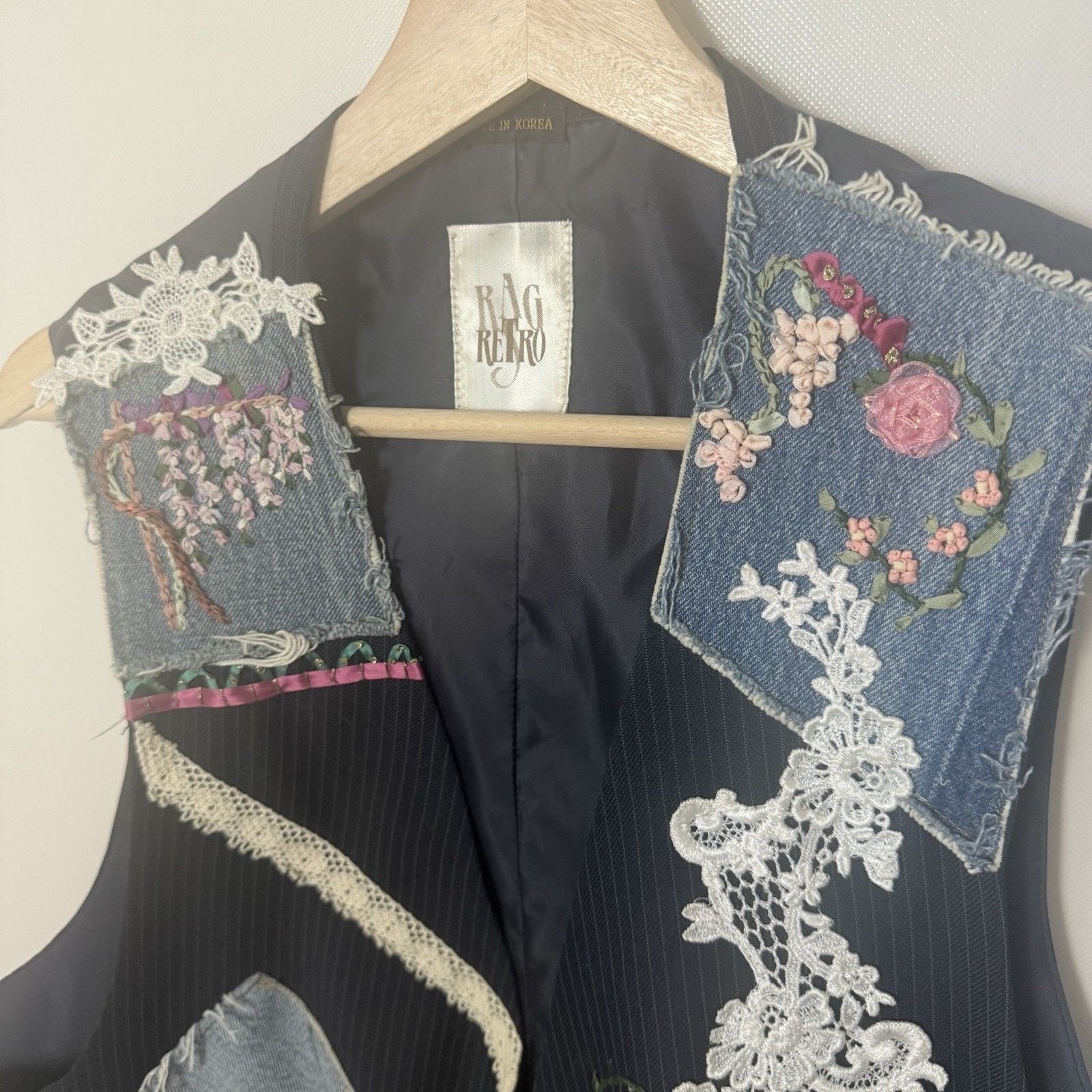 Handmade Y2K Vest Cottagecore Grandmacore Dark Academia Dopamine Size ONE SIZE - 7 Thumbnail