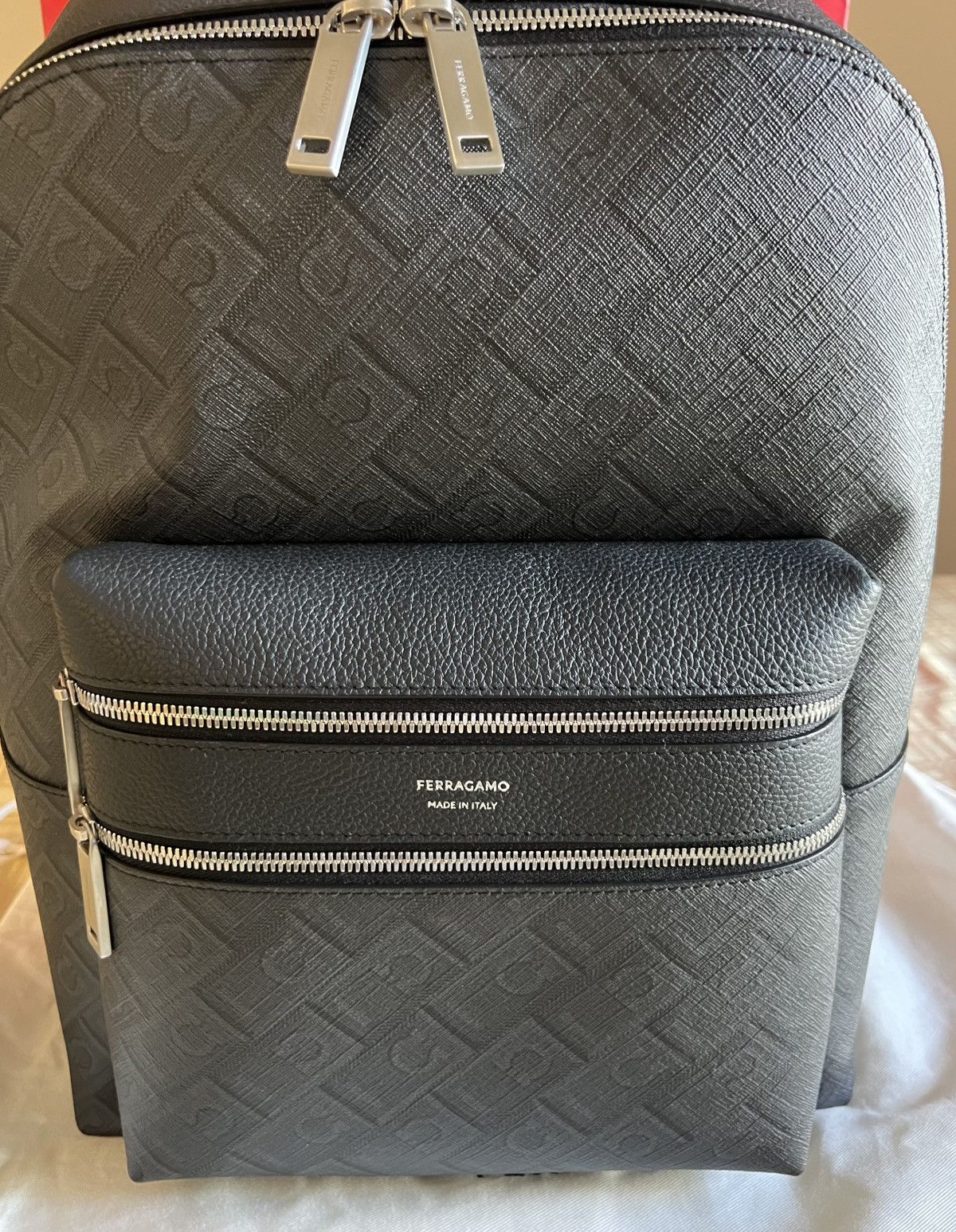 Salvatore Ferragamo Ferragamo Monogram backpack Black/Grey Size ONE SIZE - 6 Thumbnail