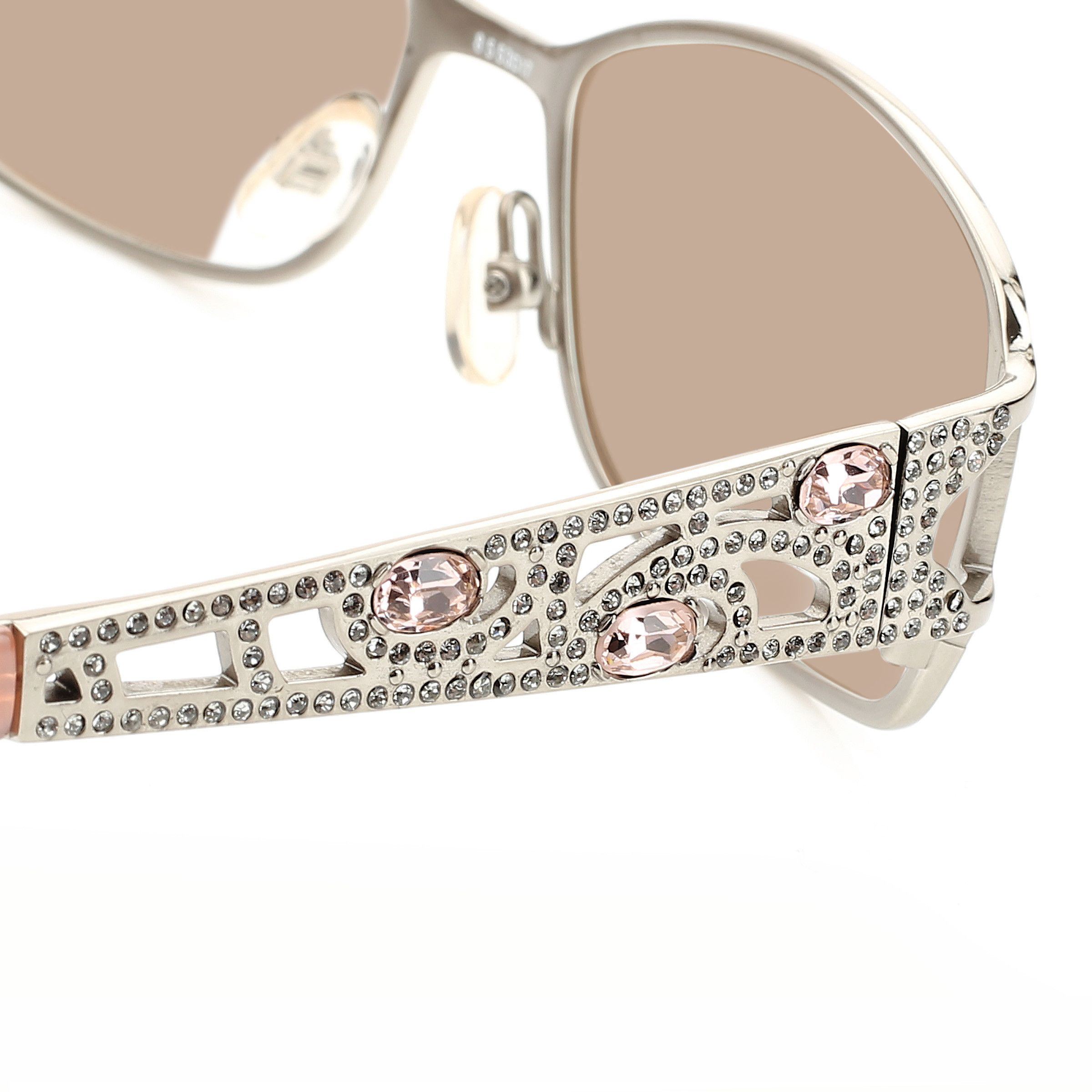 Valentino Valentino '90s Baby Pink Crystals Sunglasses Size ONE SIZE - 3 Thumbnail