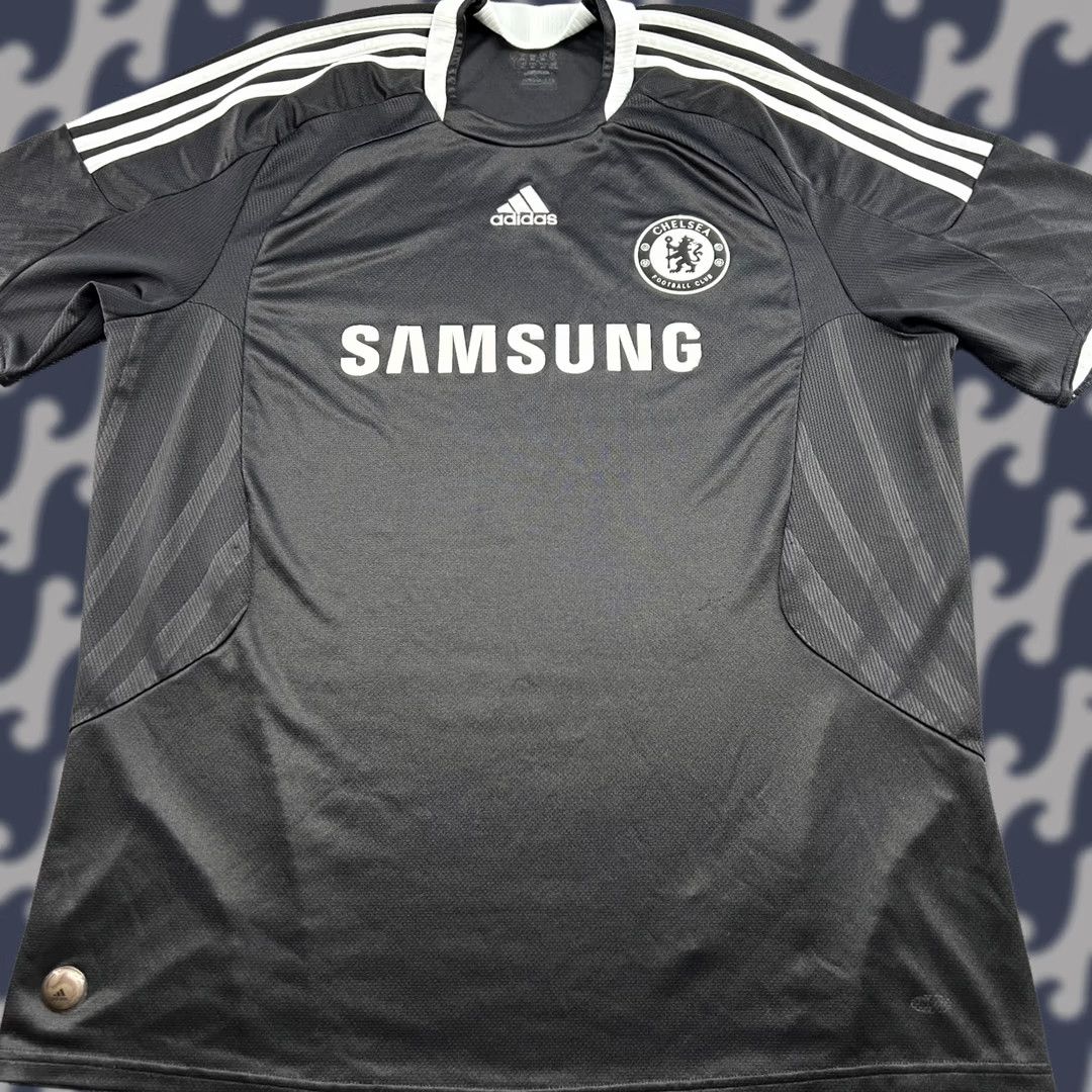Adidas adidas Football Jersey 2XL XXL Shirt Black Short Sleeve Pullover Round Neck Jersey Mens Football Shirt 2008 2009 Away Chelase Size US XXL / EU 58 / 5 - 1 Thumbnail