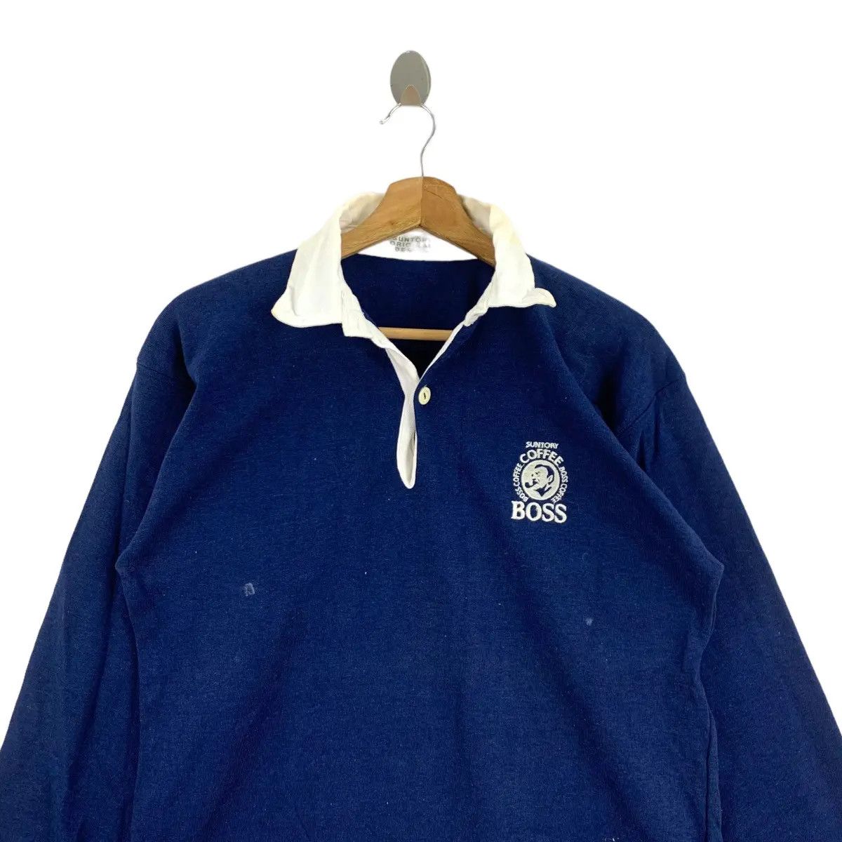 Vintage Vintage SUNTORY COFFEE JAPAN BOSS Rugby Polo Tee Shirt Size US M / EU 48-50 / 2 - 2 Thumbnail