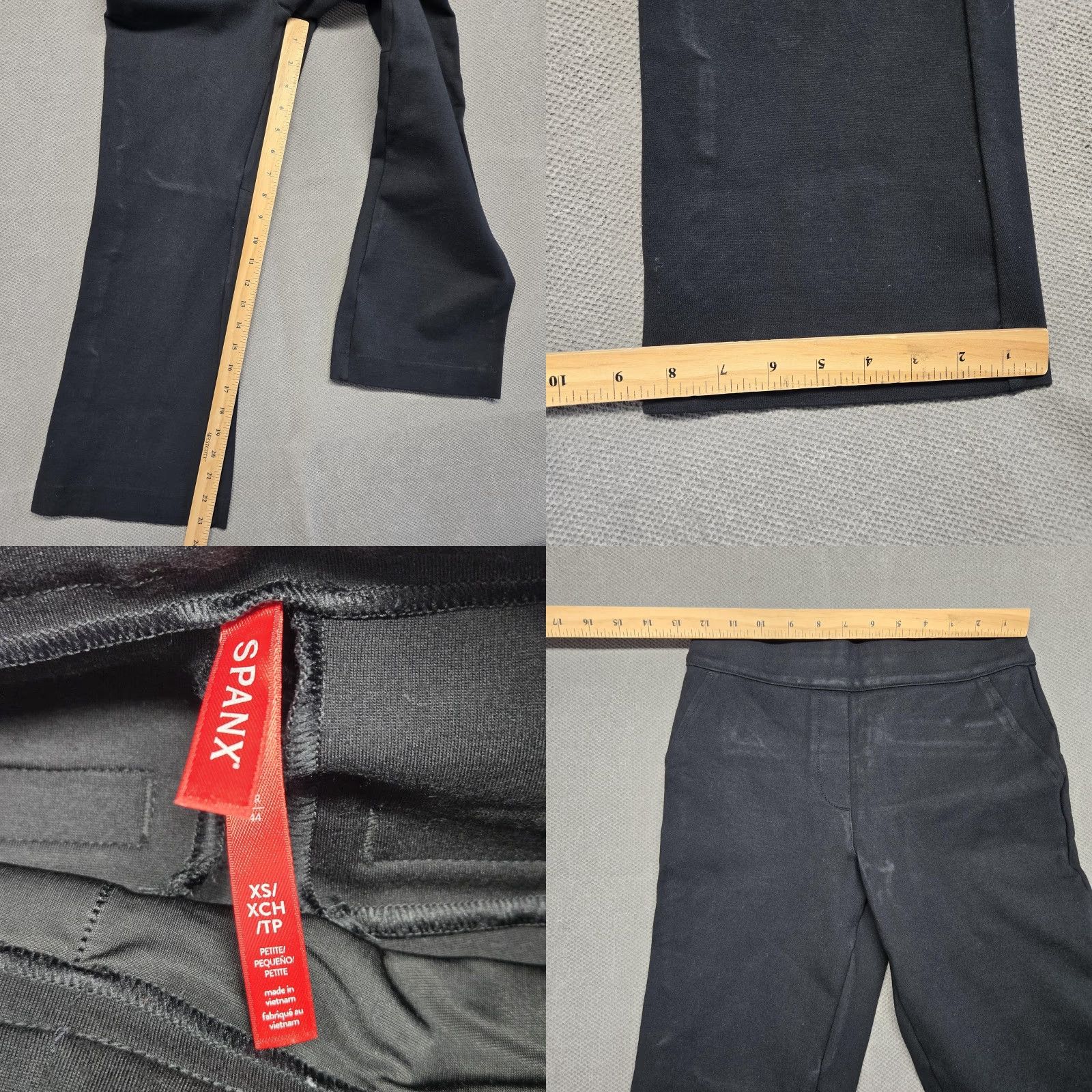 Spanx Spanx Pants Womens XS Black Flared Pull On Dress Petite Stretch Comfort Size 26" / US 2 / IT 38 - 8 Thumbnail