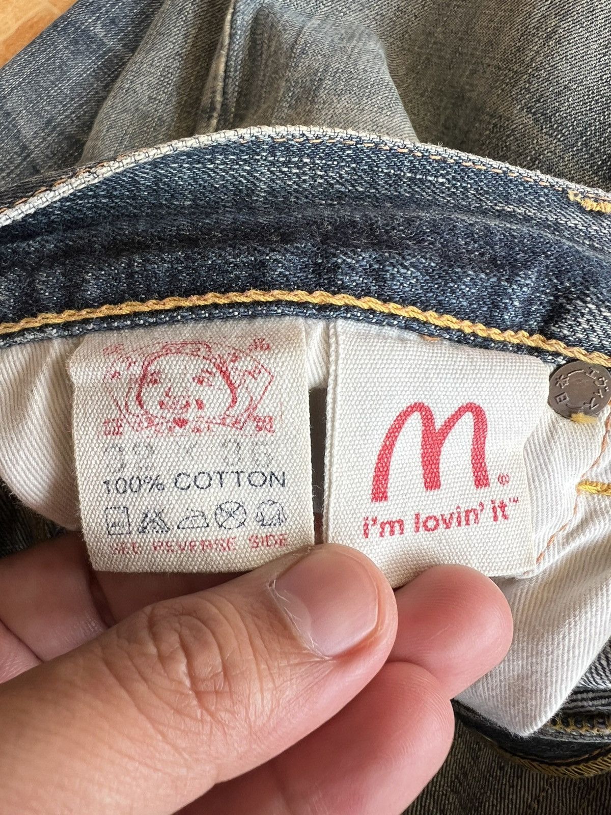 Evisu Vintage Evisu X McDonald Selvedge Distressed Jean Very Rare Size US 29 - 19 Thumbnail