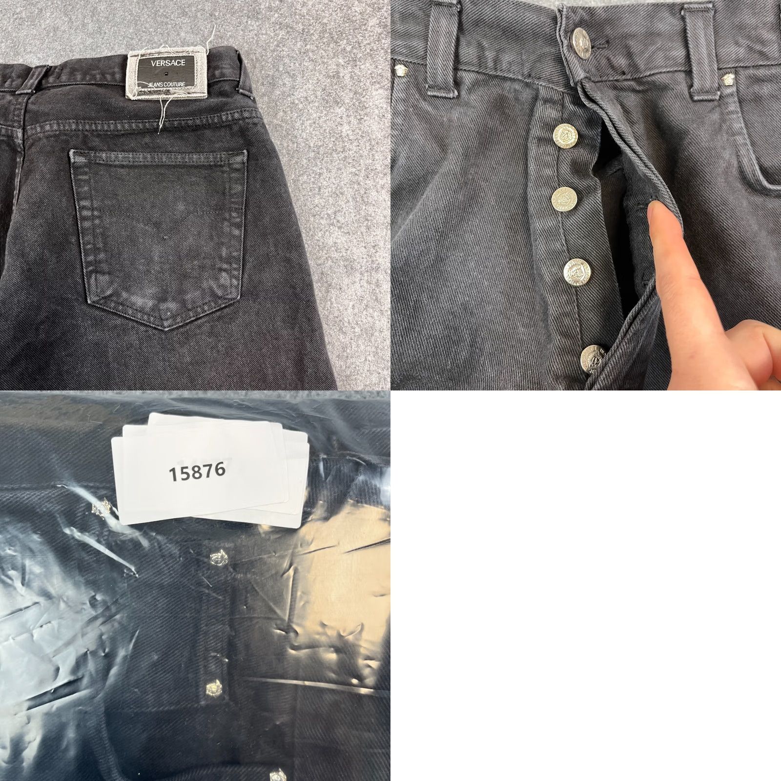 Versace Versace Jeans Couture Mens Jeans Black Straight Made In Italy Waist 32 Inside Leg 34 Size US 40 / EU 56 - 9 Thumbnail
