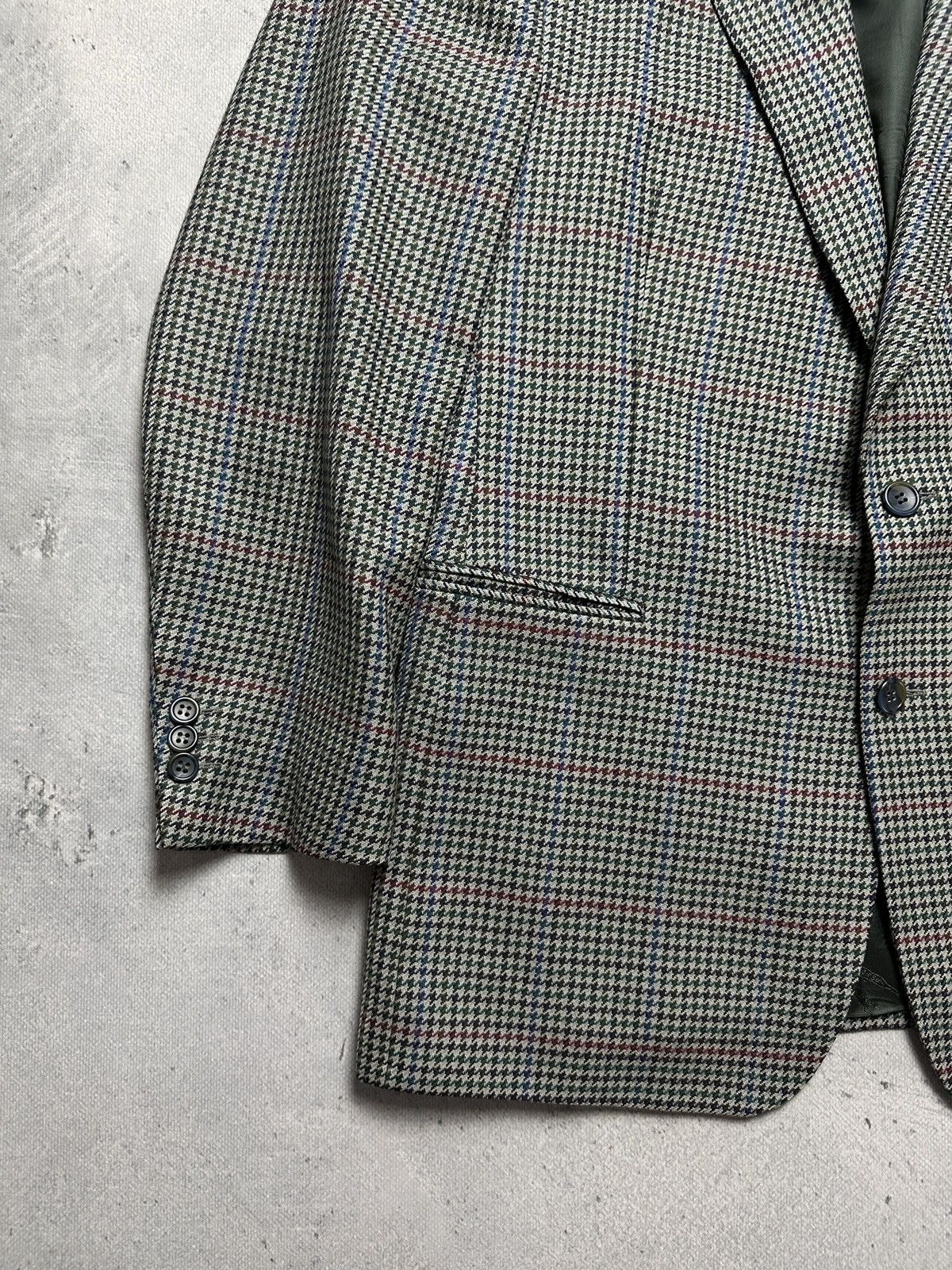 Burberry Blazer Burberrys Vintage Cashmere & Wool Luxury Rare 90s 80s Size 52R - 3 Thumbnail