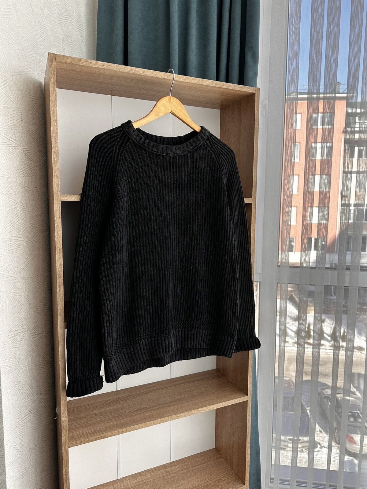 Vintage Diesel Style Ribbed Knit Japanese Gradient Sweater