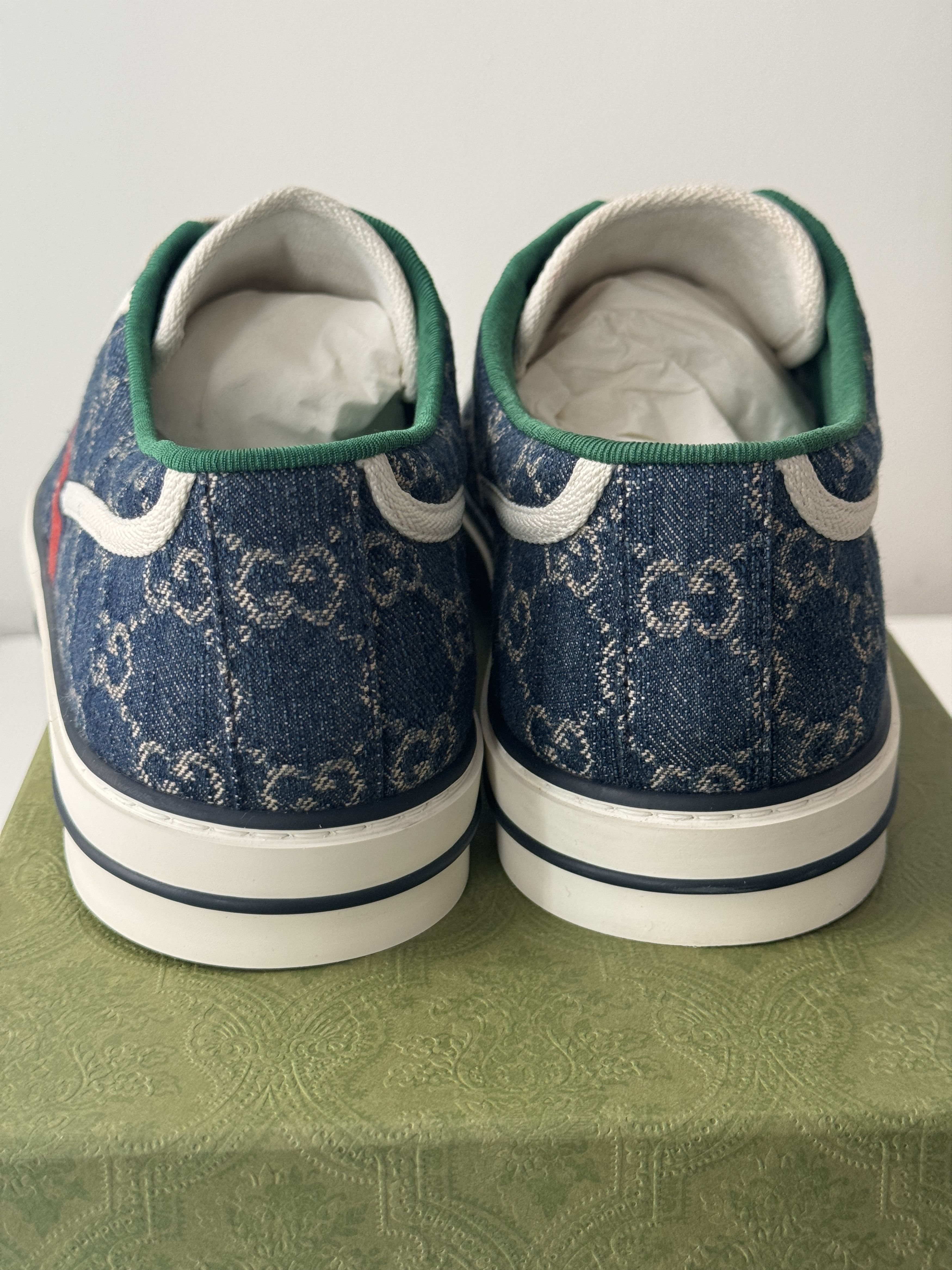 Gucci size 13G - Gucci Tennis Denim Sneakers GG print Size US 13 / EU 46 - 3 Thumbnail