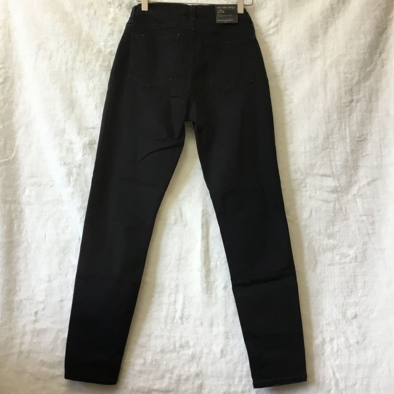 Banana Republic Banana Republic High Rise Black Denim Skinny Jeans Size 27" / US 4 / IT 40 - 7 Thumbnail