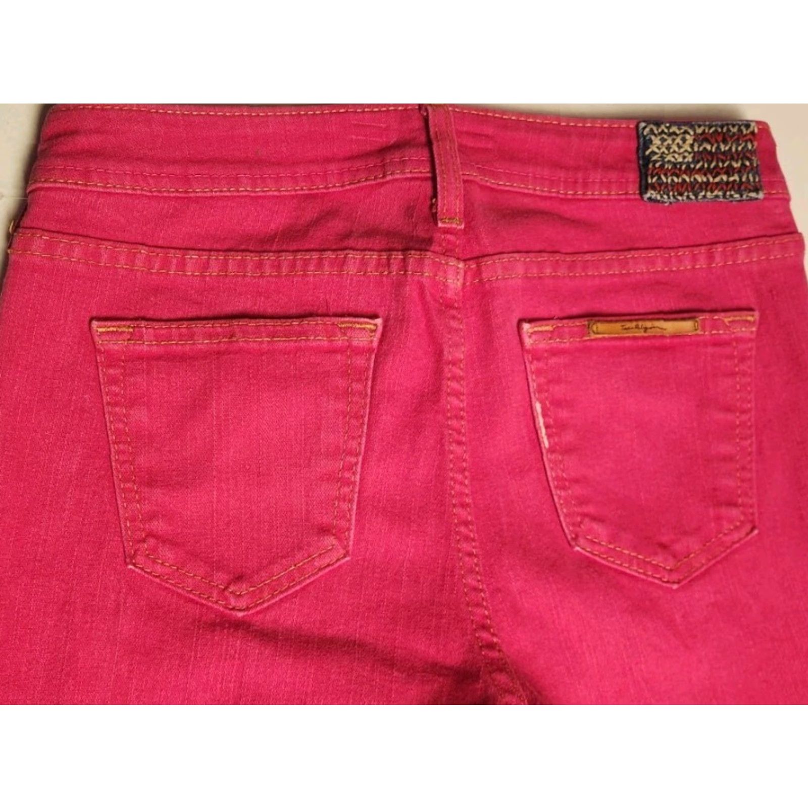 True Religion TRUE RELIGION Jeans Women’s 27 Pink Straight USA MADE Pants Slim Fit 28x30 Vintage 5-Pocket Denim Size 27" / US 4 / IT 40 - 5 Thumbnail