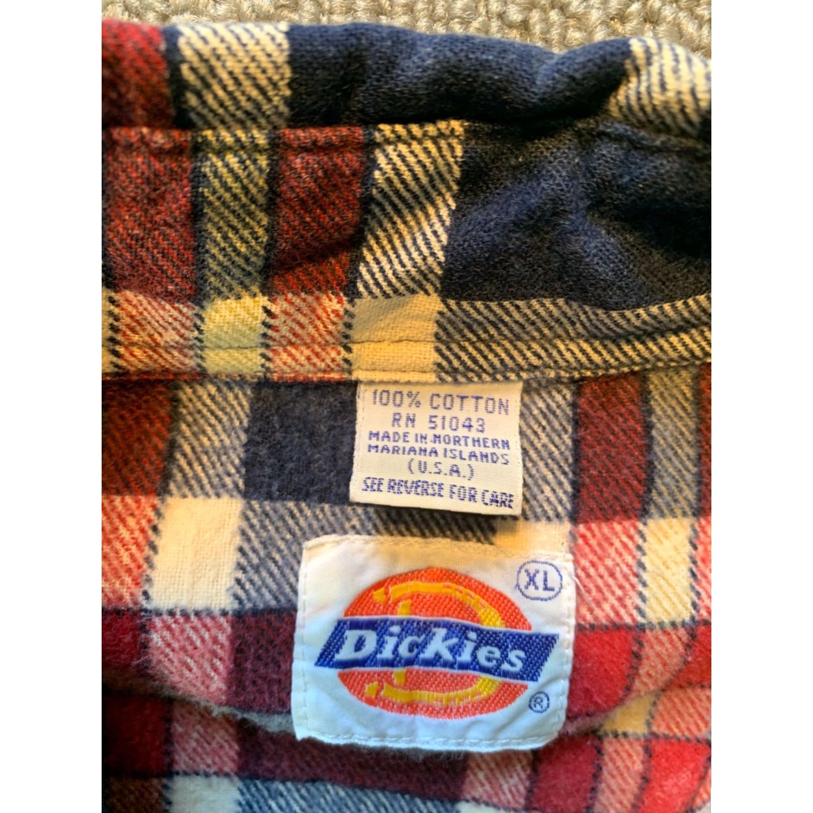 Dickies Dickies Shirt Men’s Medium Red Plaid Button Up Size M / US 6-8 / IT 42-44 - 2 Thumbnail
