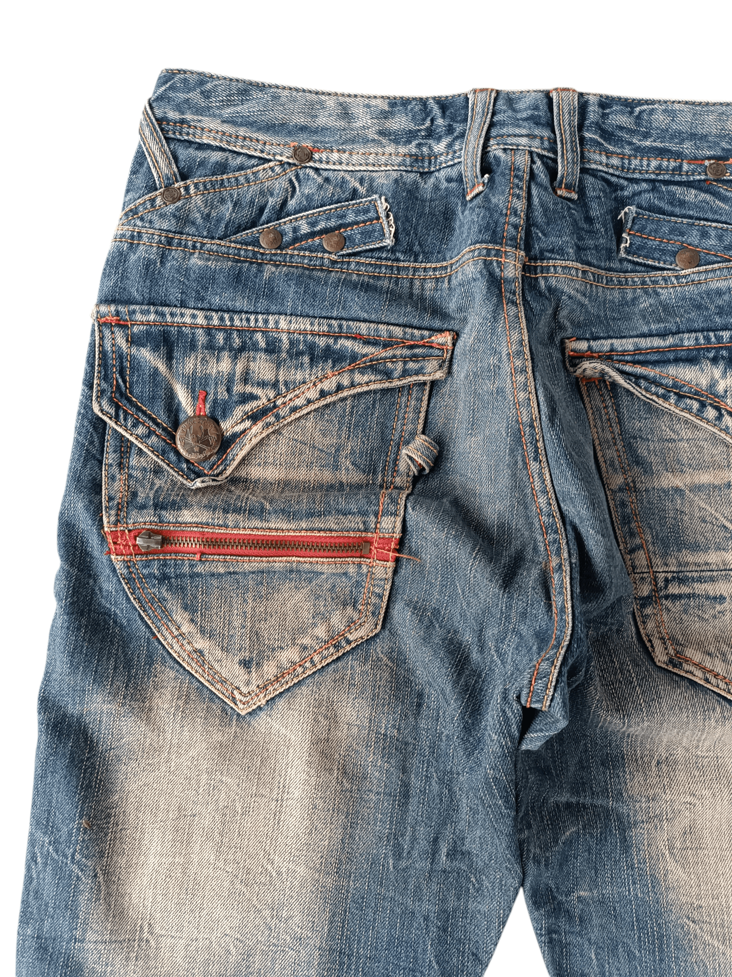 If Six Was Nine × Japanese Brand × Le Grande Bleu (L.G.B.) Blow by Blue Japan Made Washed Whisker Denim Size US 32 / EU 48 - 4 Thumbnail