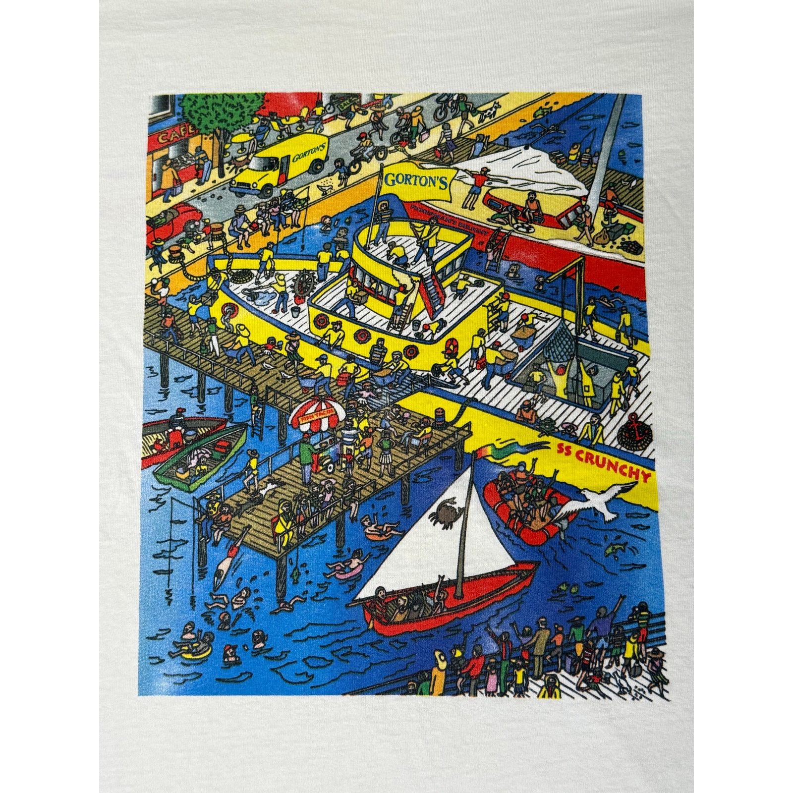 Fruit Of The Loom × Vintage Vintage Y2K Gorton Fisherman Double Sided T-shirt XL Size US XL / EU 56 / 4 - 5 Thumbnail