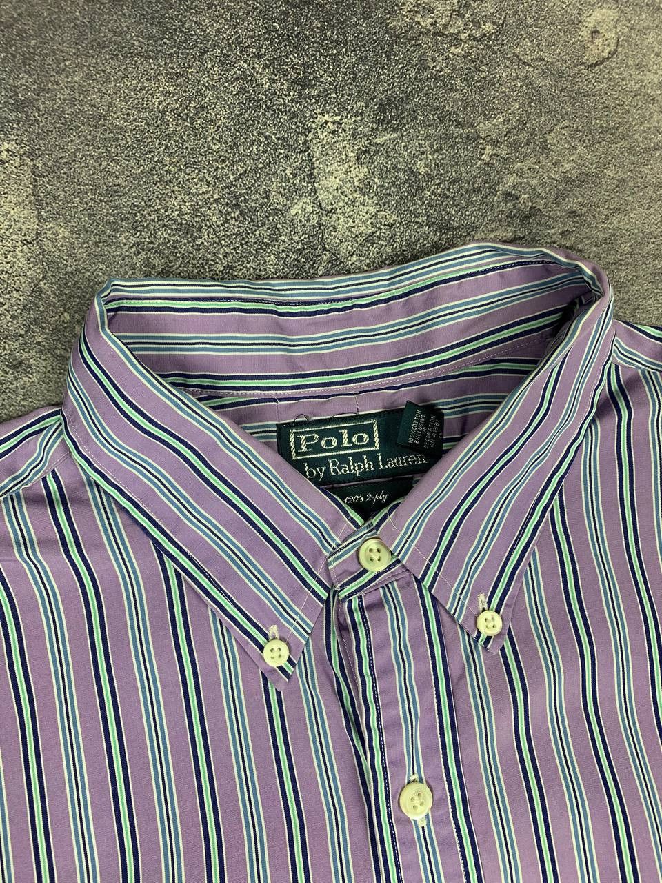 Polo Ralph Lauren Polo Ralph Lauren Men's Shirt Purple Striped Size US XL / EU 56 / 4 - 9 Thumbnail