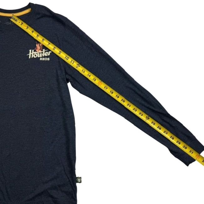 Howler Brothers Howler Brothers Men's Cotton Blend Long Sleeve Crewneck T-Shirt Gray Medium Graphic Print Crew Neck Double Sided Graphics Shirts Mens Size US M / EU 48-50 / 2 - 7 Thumbnail