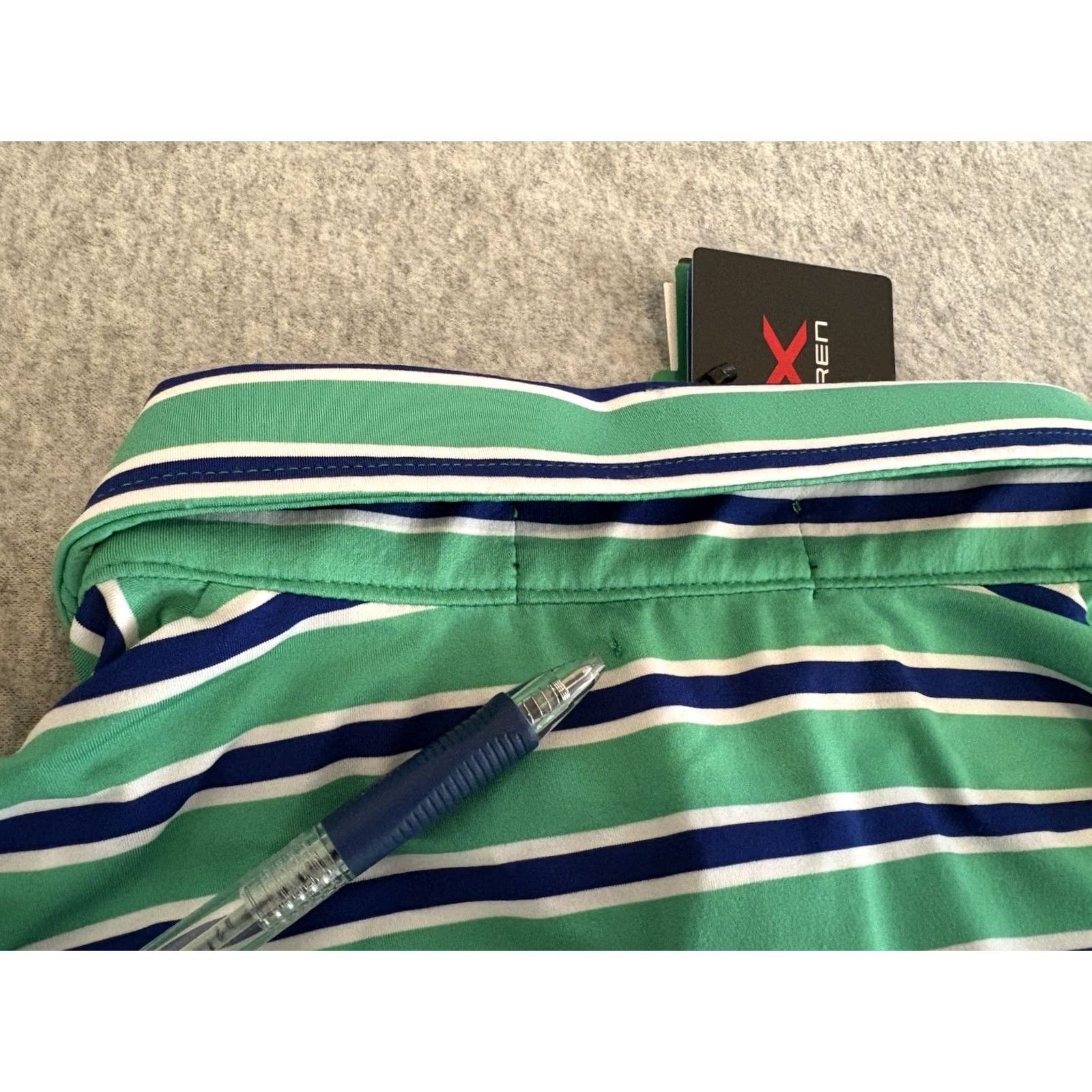 RLX Ralph Lauren RLX Ralph Lauren Green Striped Polo Shirt Mens M NWT Size US M / EU 48-50 / 2 - 6 Thumbnail